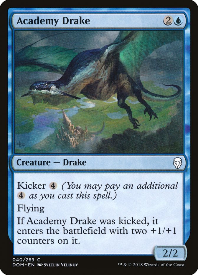 Magic: The Gathering Academy Drake [Dominaria] - MTG Flying Creature Card for Commander & Standard Decks - Perfect for Spell-Based Strategies & Airborne Combat