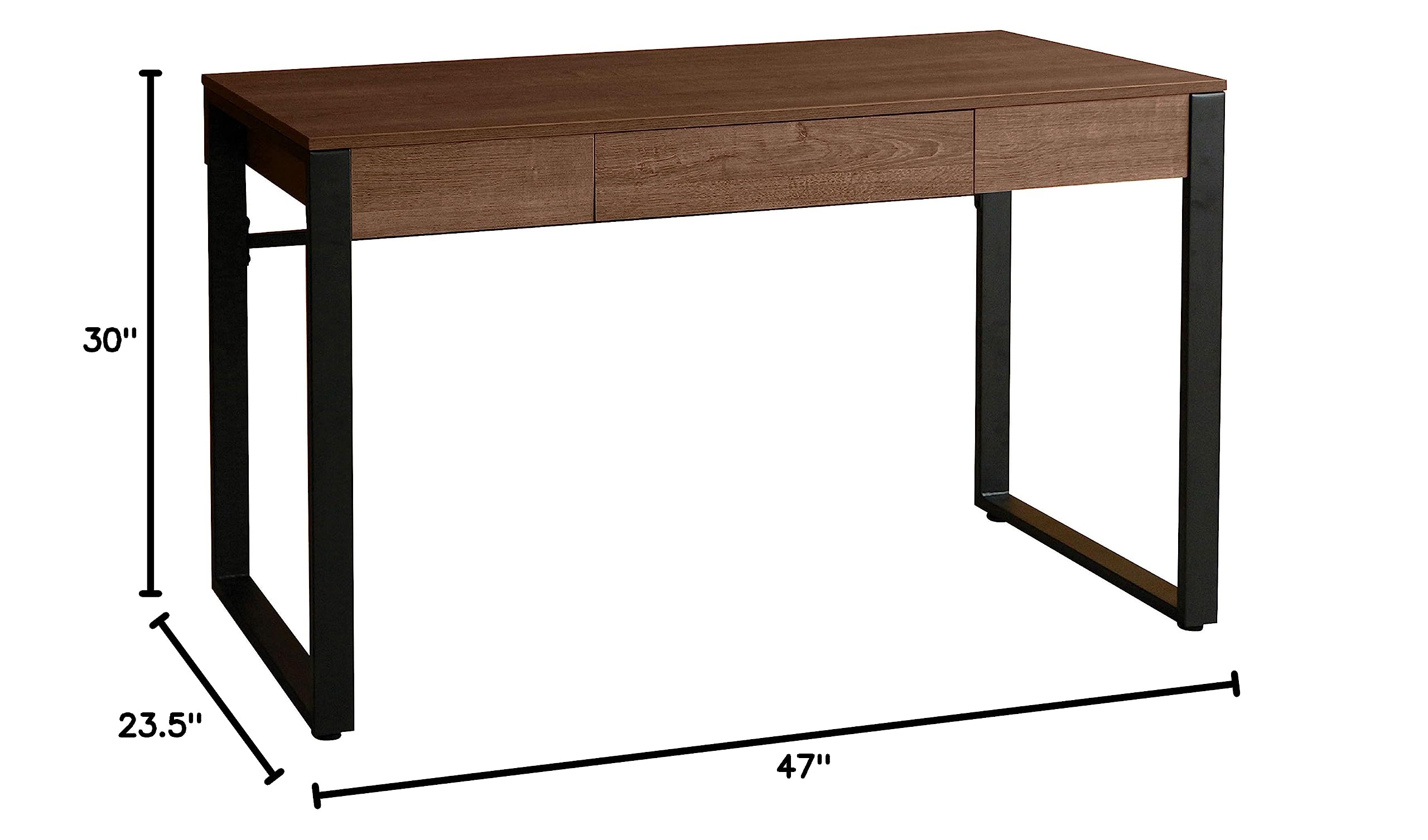 Lorell LLR97617 SOHO Table Desk - Compact Office Desk for Small Spaces, Home Office, Study & Workspace - Sturdy & Modern Design for Productivity