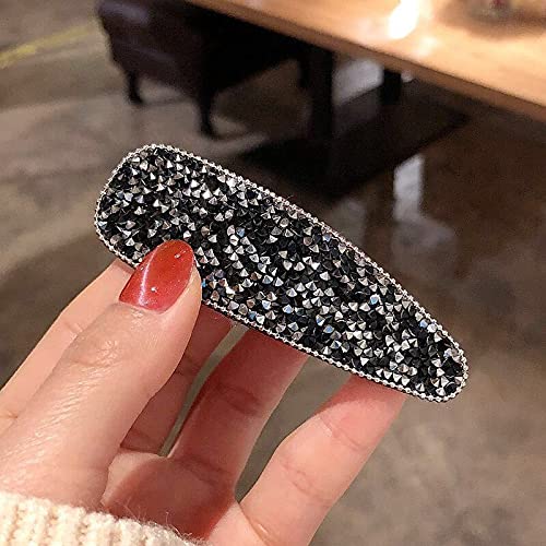 4PCS Shining Crystal Rhinestone Hair Clips for Women & Girls - Geometric Seed Bead Barrettes Hair Accessories for Parties, Weddings & Daily Styling