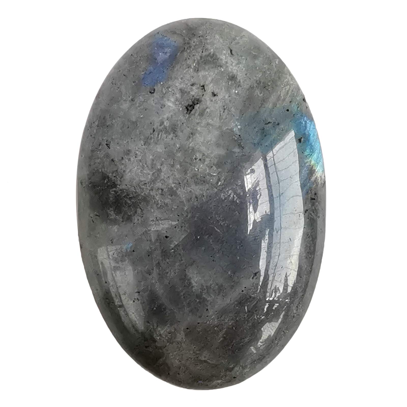 Natural Moonstone Oval Palm Pocket Healing Crystal for Massage, Spa & Energy Therapy - Chakra Balancing Stone for Meditation, Yoga & Relaxation