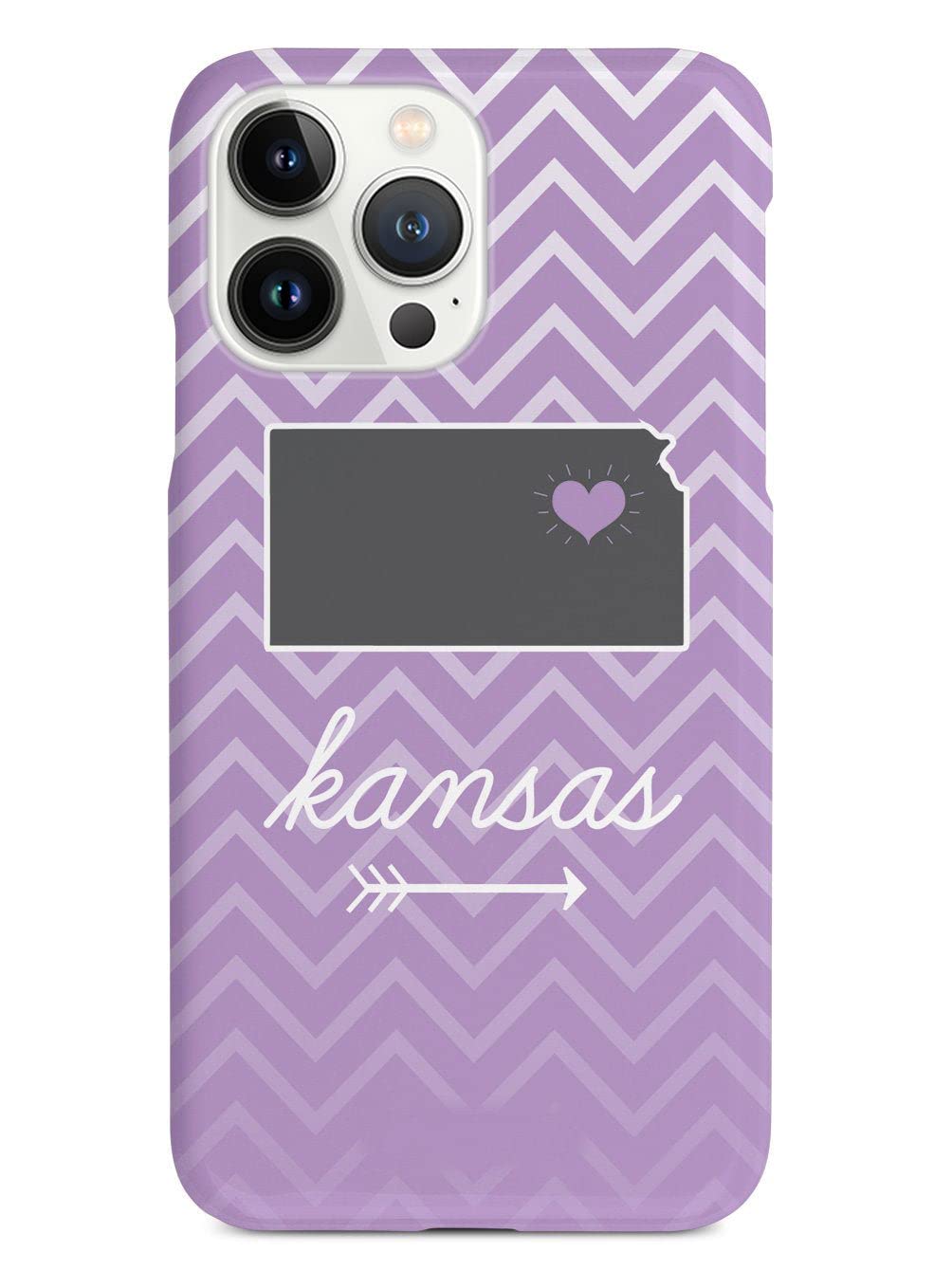 3D Textured iPhone 15 Pro Max Case with Rubber Bumper - Kansas Chevron Pattern Protective Cover for Apple iPhone 15 Pro Max - Durable Shockproof Phone Case for Everyday Use and Travel Protection