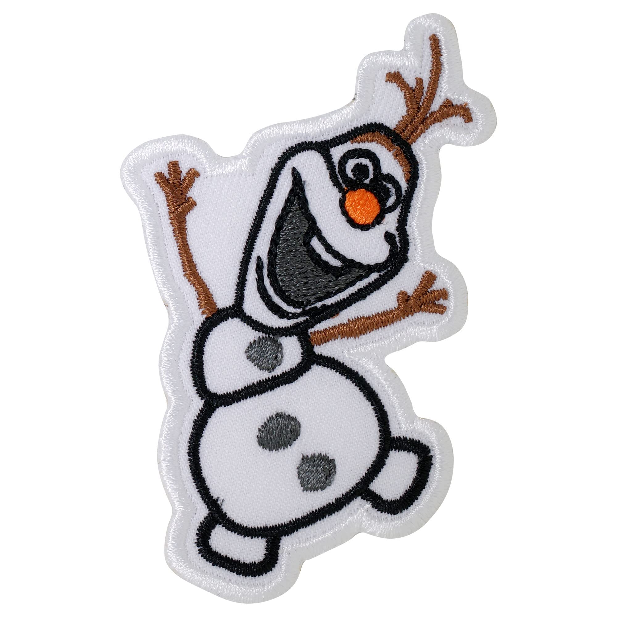 Olaf Iron On Patches - Embroidered Badge Sew On Patch for Jeans, Jackets, Bags & Caps - Disney Frozen Character Applique for DIY Clothing & Accessories Customization (Great for Cosplay, Costumes & Gifts)