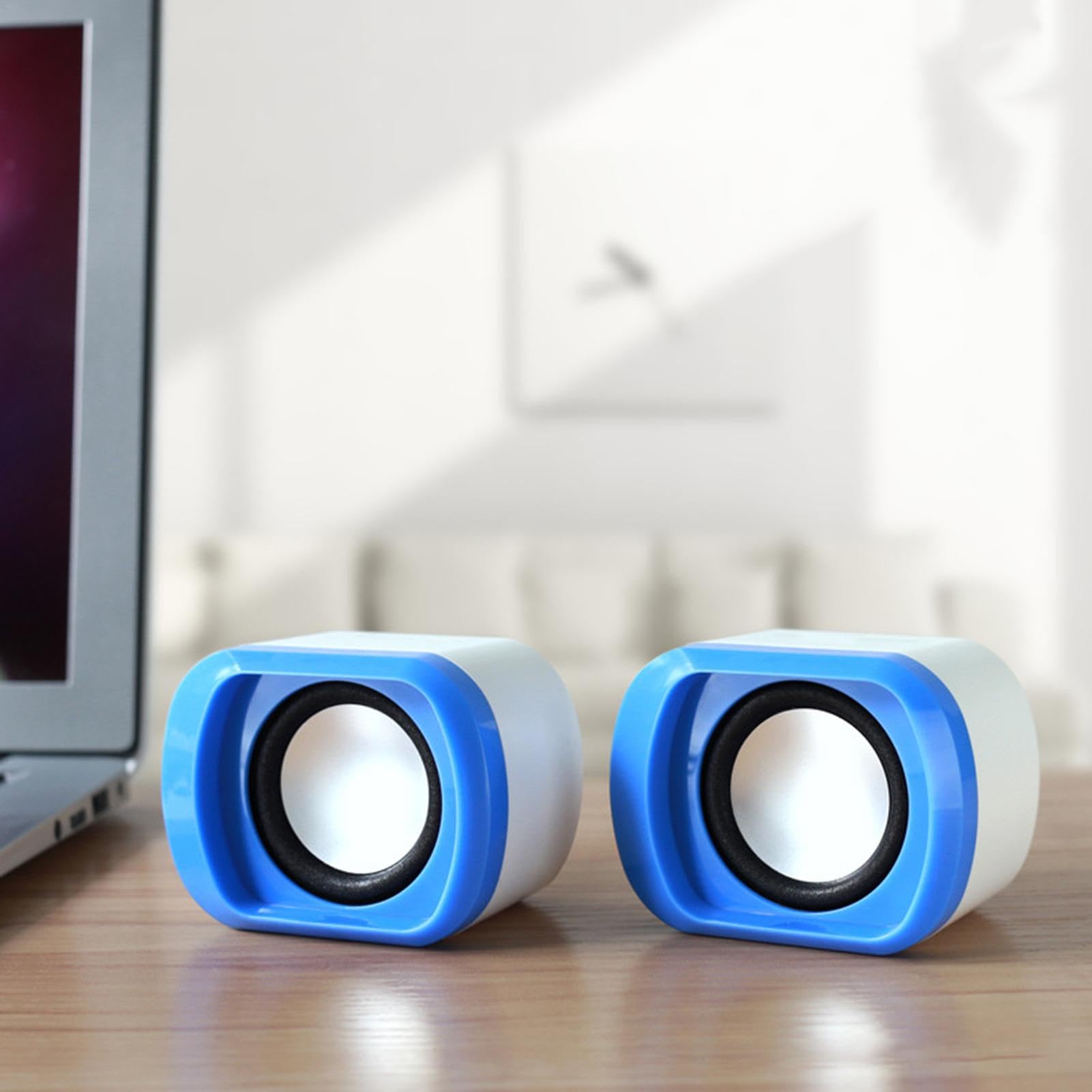 zwxqe Clear Sound Quality USB Speaker | Compact USB Desktop Speakers for PC & Laptop | USB Multimedia Computer Speakers for Home Office, Gaming & Music