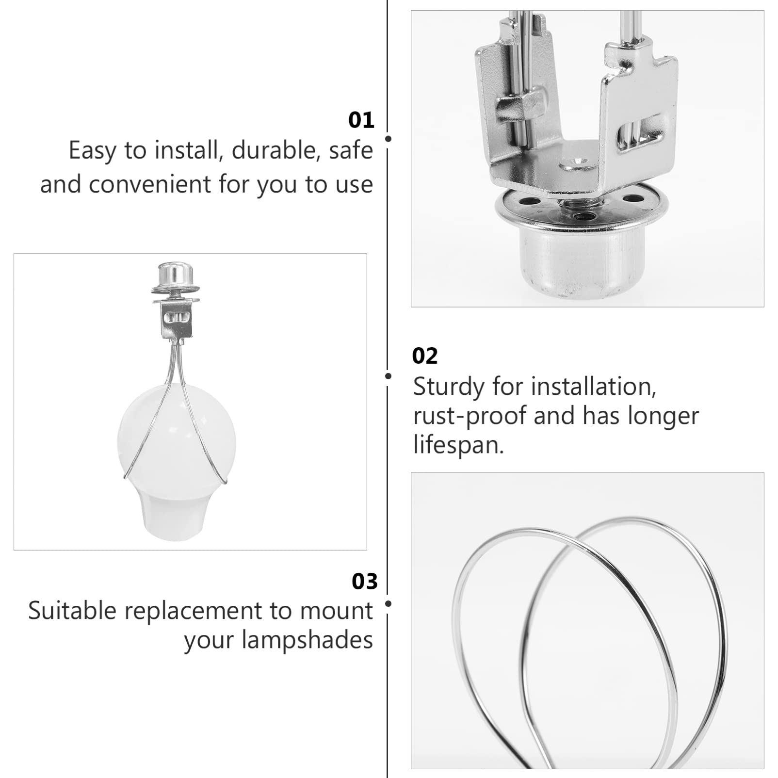 OSALADI Clip-On Desk Lamp Shade Adapter - Adjustable Light Bulb Holder for DIY Lighting, Table Lamps & Workspaces - Perfect for Home Office, Study Room & Craft Areas