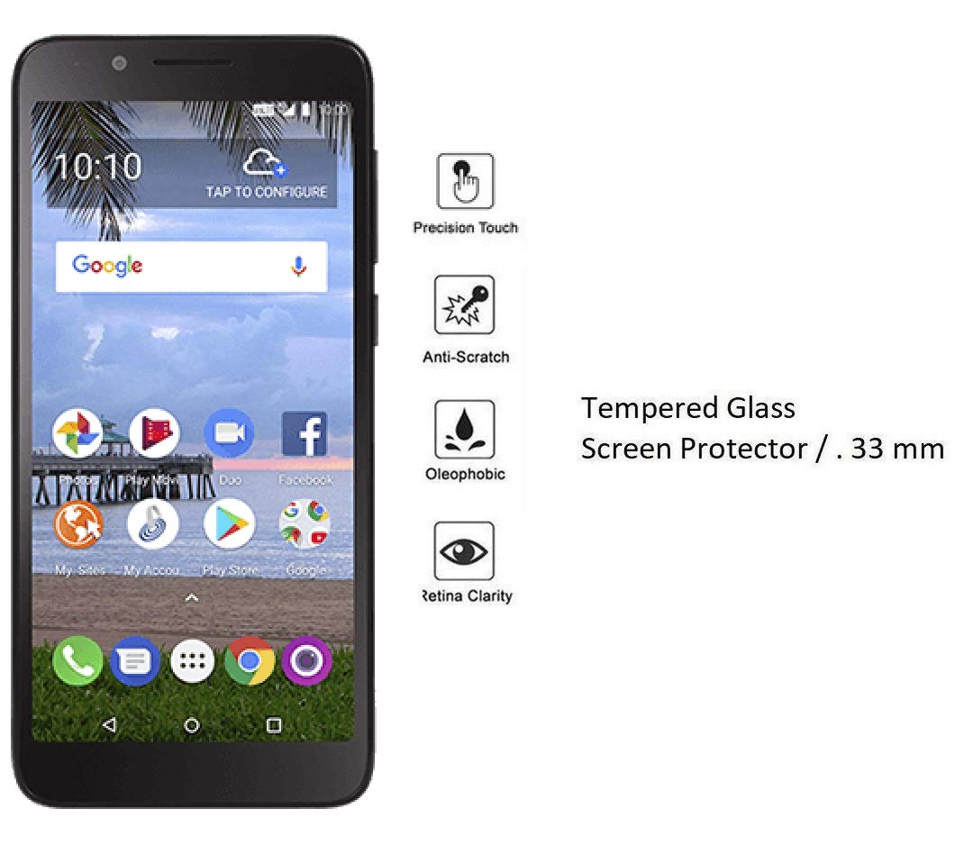 Premium Tempered Glass Screen Protector & Wallet Pouch Case for Alcatel TCL LX A502DL - Shockproof Phone Cover with Stand & Gift Box (Owl Design) - Perfect for Work, Travel and Everyday Protection