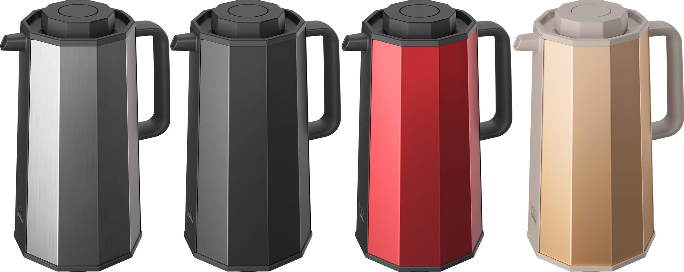 Zojirushi 1.0L Gold Glass Vacuum Insulated Carafe - Stainless Steel Lid, Leak-Proof, Keeps Beverages Hot/Cold for Hours - Perfect for Coffee, Tea, Office, Home & Outdoor Use