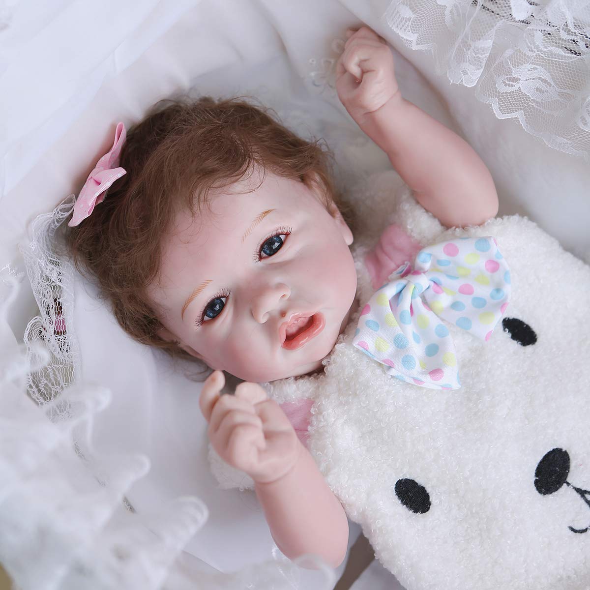 22 Inches Realistic Reborn Baby Doll - Lifelike Silicone Full Body Newborn Girl with Soft Handmade Waterproof Body | Perfect for Collectors, Photography Props, and Therapy Use