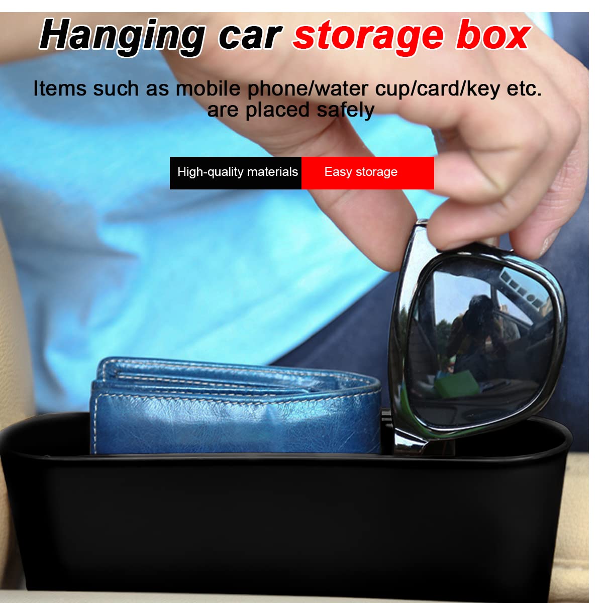 Fekey&JF 2-Pack Mini Hanging Car Trash Can - Waterproof Plastic Auto Garbage Bin with Leakproof Design - Small Vehicle Organizer for Sedan, SUV, Truck - Perfect for Road Trips, Commuting & Car Interior Storage