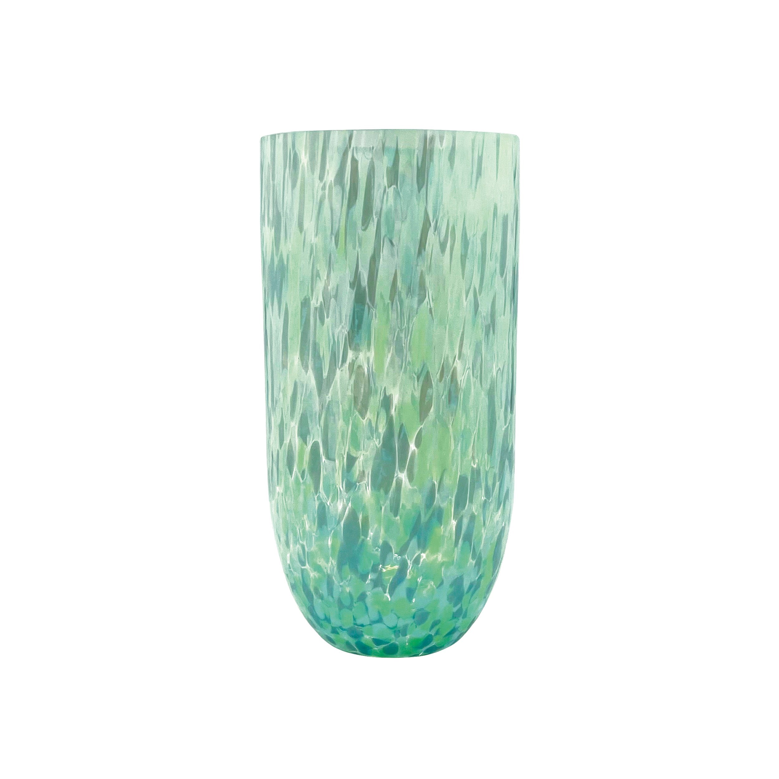 Pacific Blue Confetti Drinking Glass Set - 16oz Party Cups for Cocktails, Mocktails & Celebrations - Perfect for Weddings, Birthdays & Summer BBQs