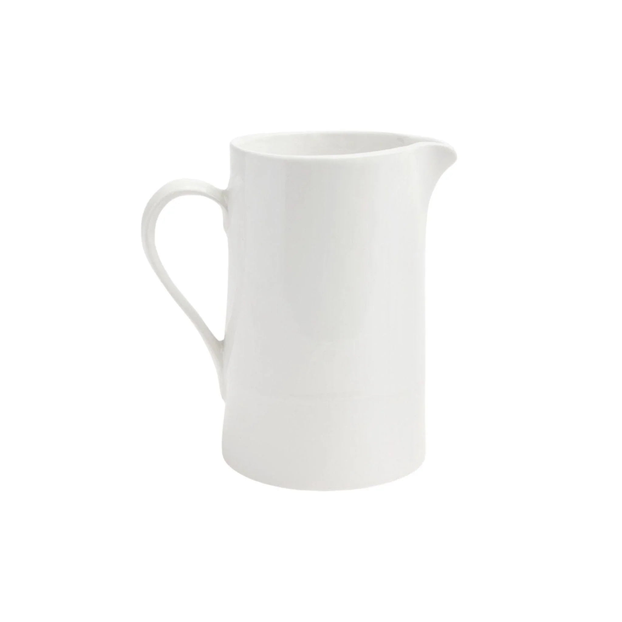 Classic White Stoneware Pitcher - Elegant Ceramic Water Pitcher for Kitchen, Dining & Home Decor | Perfect for Iced Tea, Lemonade & Serving Beverages