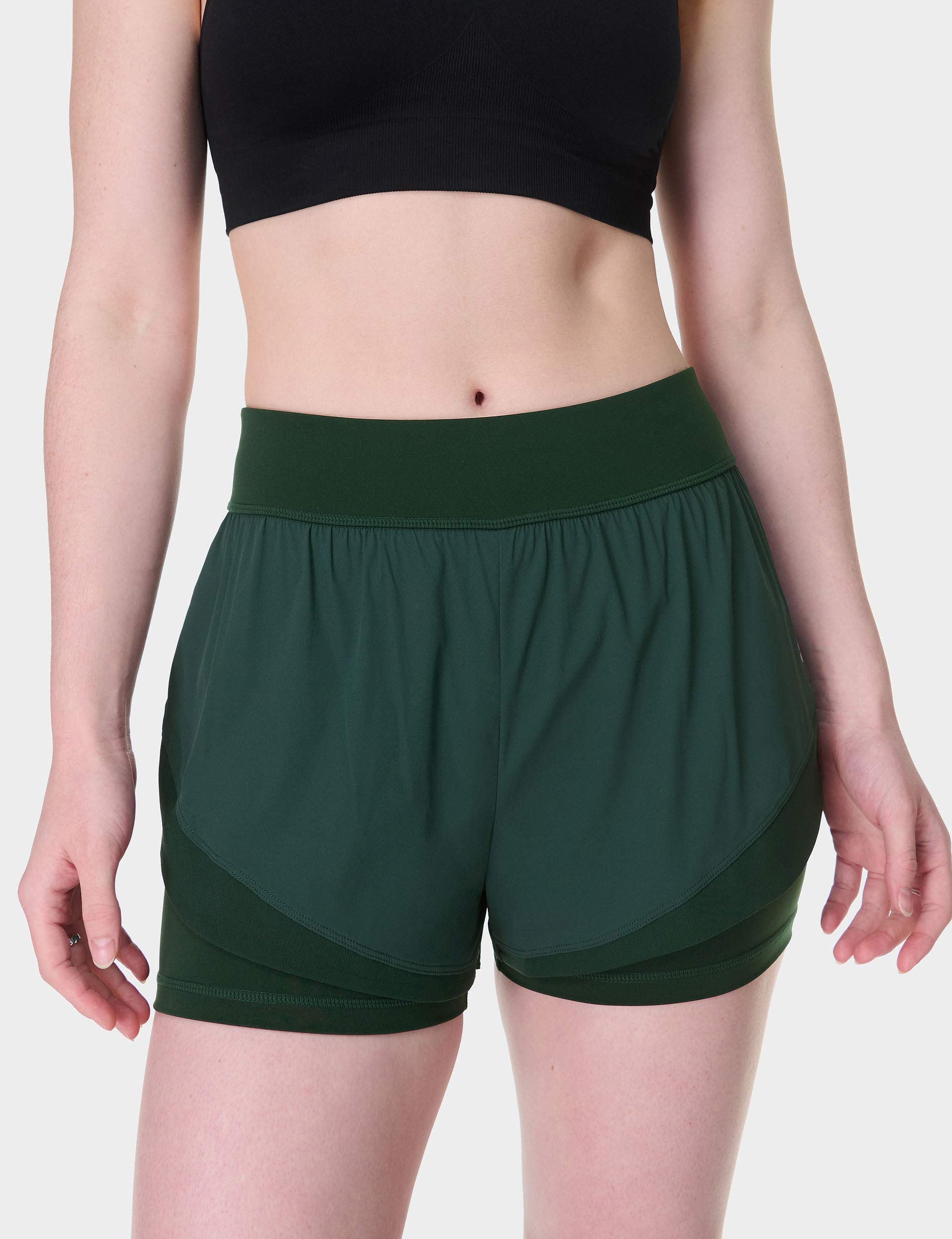 Tempo Run Shorts for Men & Women - Lightweight Cedar Green Running Shorts with Pockets | Perfect for Jogging, Gym Workouts & Outdoor Activities
