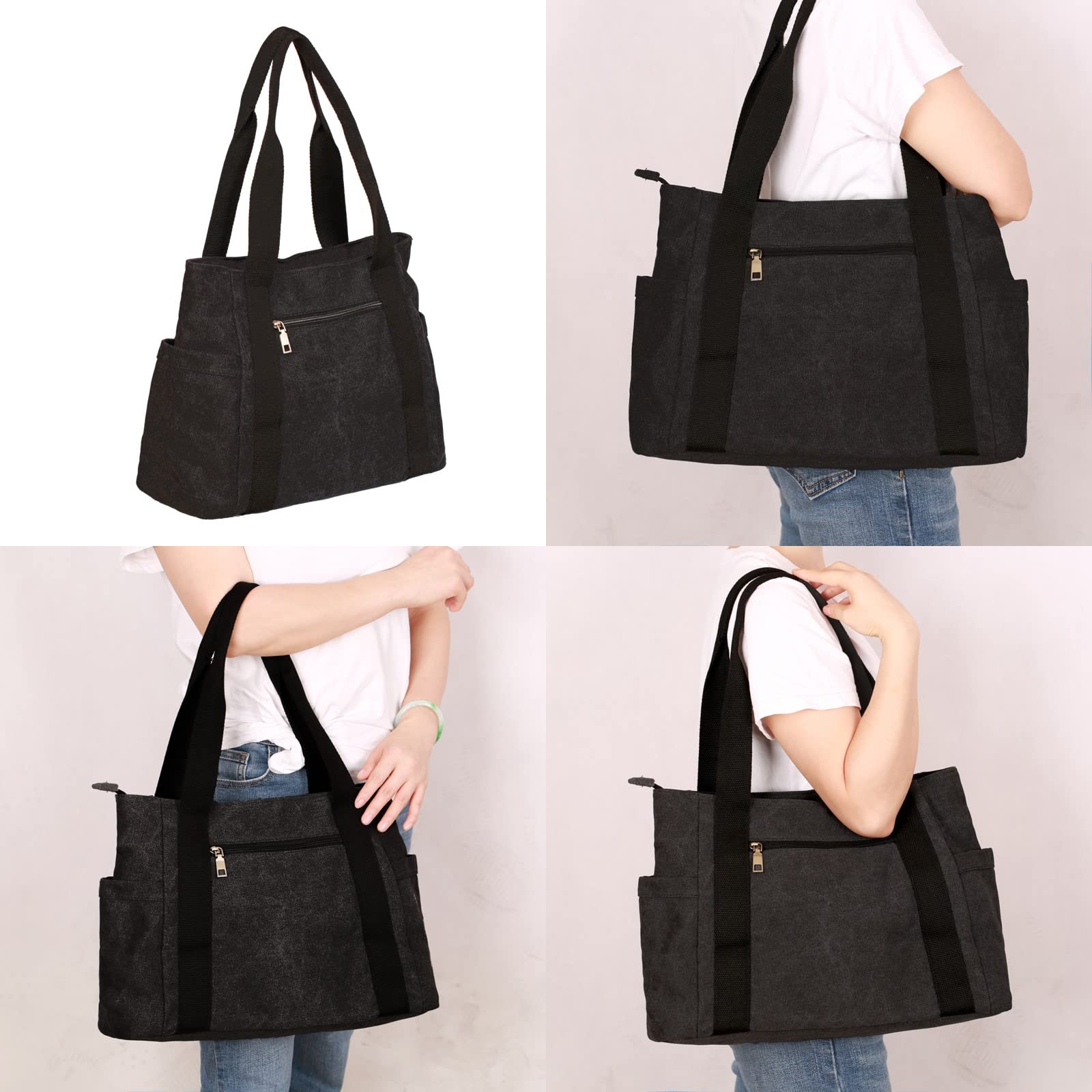Stylish Women's Travel Handbag with Zipper & Multiple Pockets - Medium Size Work Tote & Beach Purse - Perfect for Commuting, Vacation & Daily Use