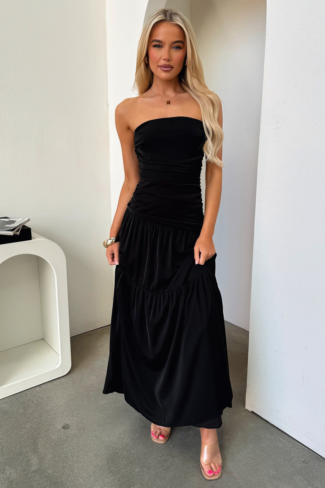 Charlotte Maxi Dress for Women - Elegant Black Long Summer Dress | Perfect for Beach, Party & Casual Wear