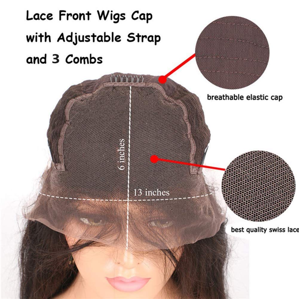 13x6 Lace Front Human Hair Wig for Black Women - Short Bob Wavy Curly Glueless Wig with Pre-Plucked Hairline & Bleached Knots (12 Inch) - Perfect for Daily Wear, Parties & Special Occasions