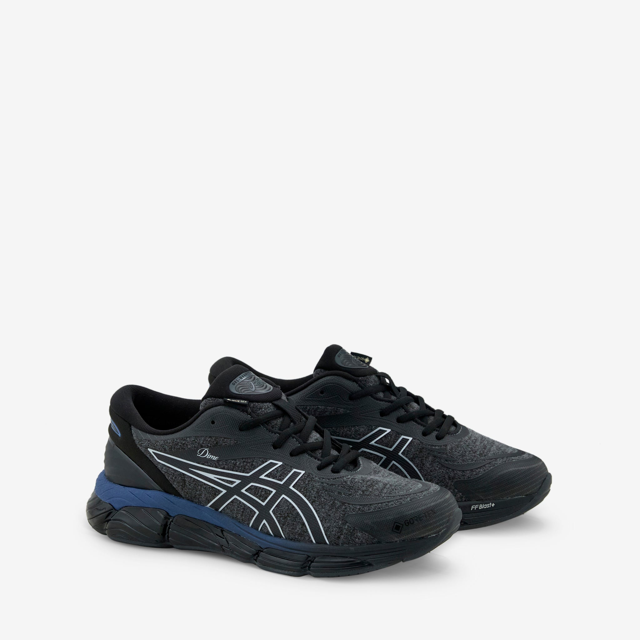 Dime x Gel Quantum 360 VIII GTX Running Shoes - Black & Pure Silver | Waterproof Trail Running Sneakers for Men | Perfect for Outdoor Jogging & Hiking Adventures