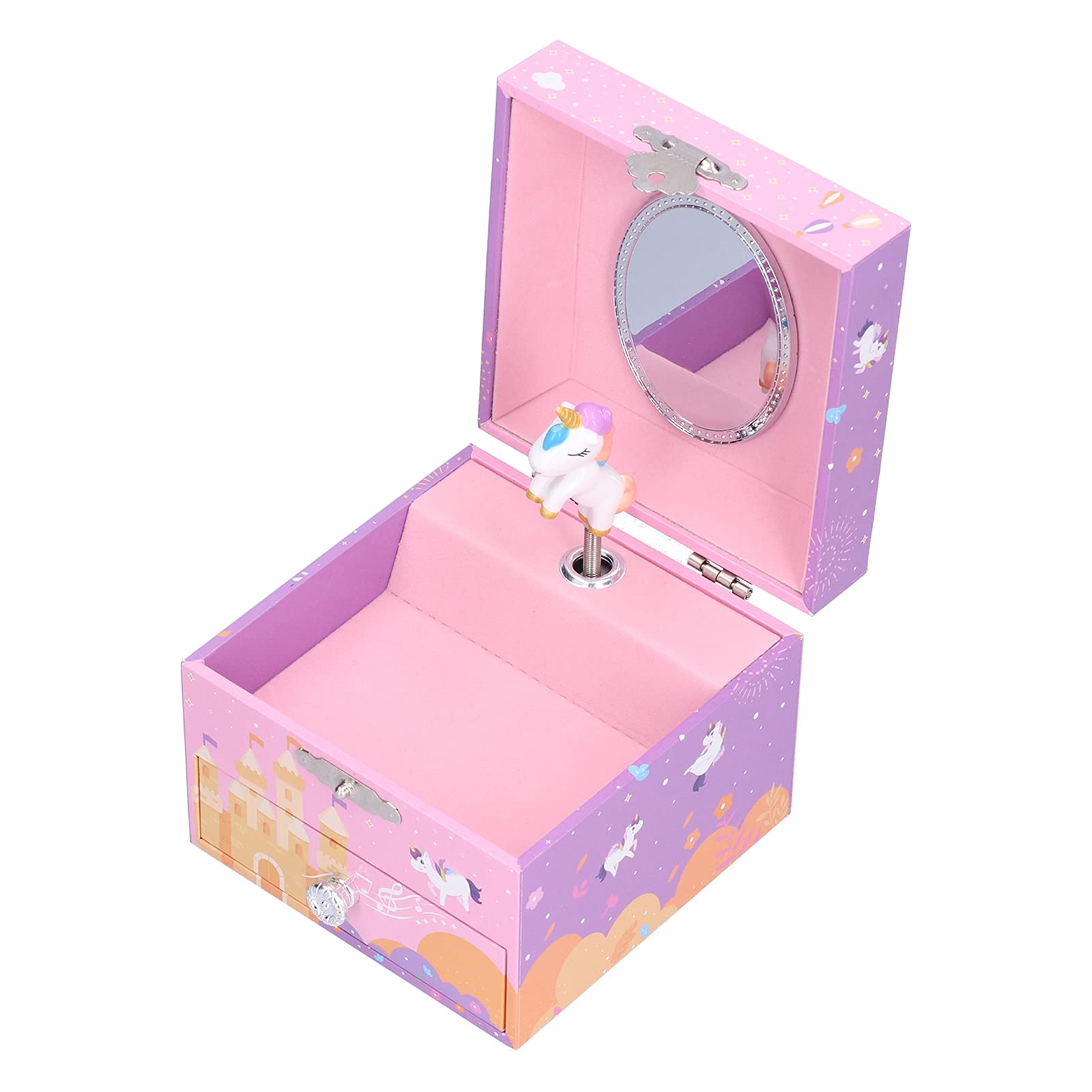 Musical Jewelry Storage Box with Sweet Melodies - Beautiful Bedroom Decor & Perfect Birthday Gift for Kids - Plays Lullabies for Children's Bedtime & Jewelry Organization