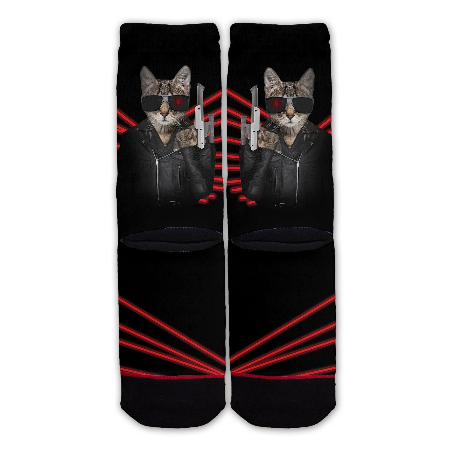 Exterminator Cat Fashion Socks - Cute Cartoon Pest Control Socks for Women & Men - Perfect for Halloween, Cosplay, and Funny Gift Giving