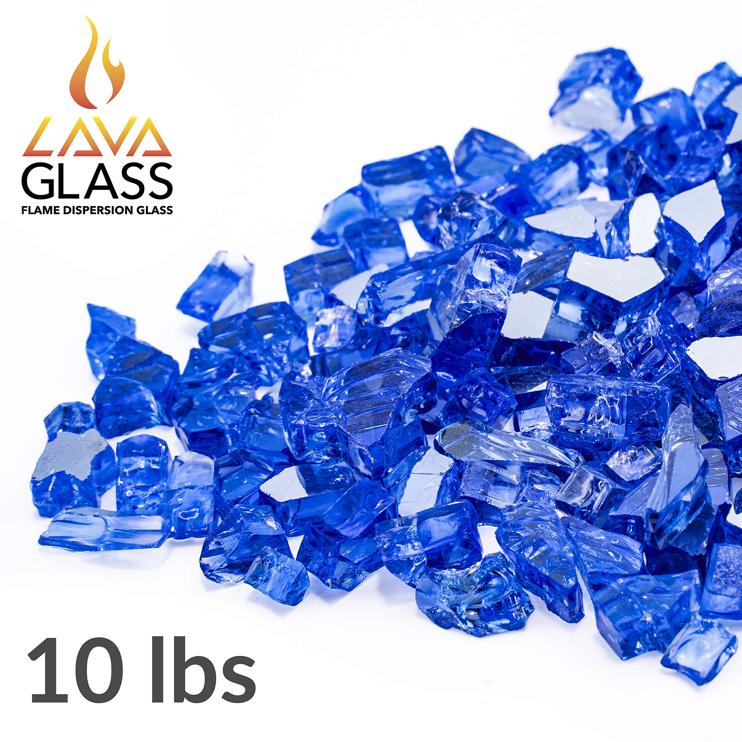 Bond Manufacturing 50689 LavaGlass Classic Cut Fire Pit Dispersion Glass - Indigo Dream for Outdoor Patio, Backyard, and Garden Decor