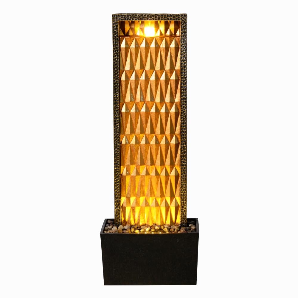 Indoor & Outdoor Waterfall Fountain for Home, Garden or Office - Relaxing Water Feature with Soothing Sounds | Perfect for Patio Decor, Zen Meditation & Backyard Landscaping