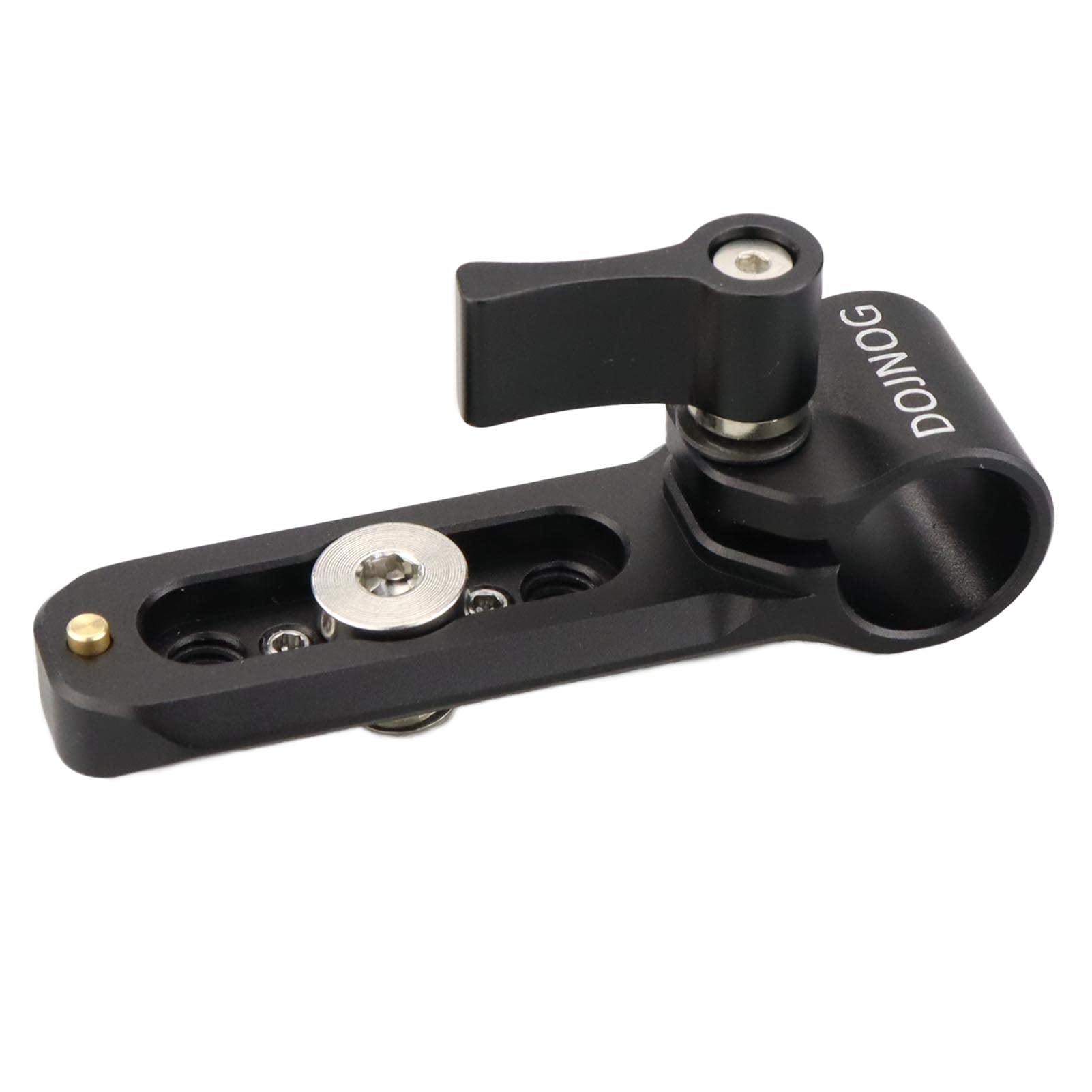 DOJNOG 15mm Single Rod Clamp Mount with NATO Rail - Compatible with 15mm Rod Extensions & Accessories - Perfect for Camera Rigging, Vlogging, and Photography Gear Setup