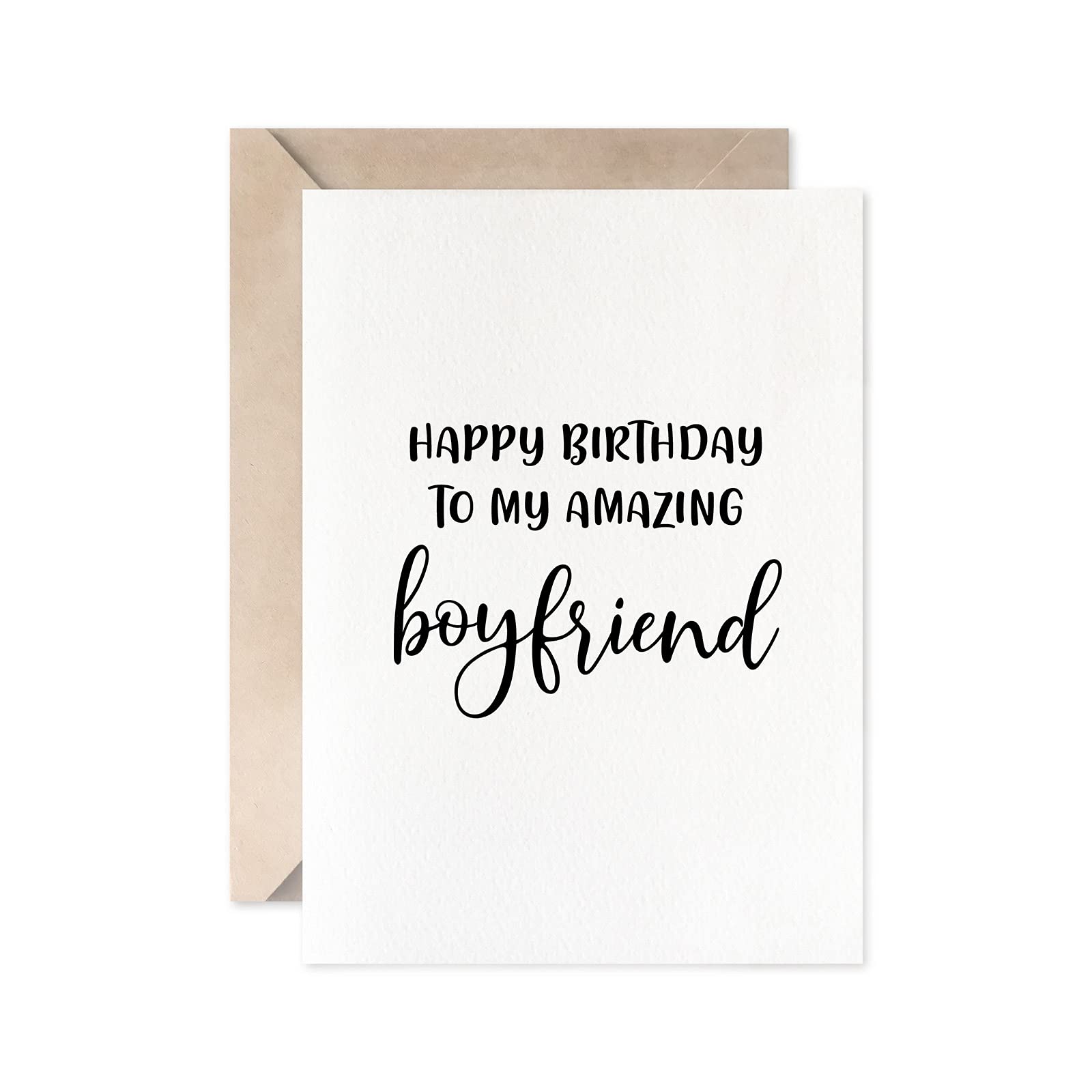 Romantic Birthday Card for Boyfriend - Thoughtful Birthday Gift from Girlfriend - Cute Love Greeting Card for Him - Perfect for Anniversary, Valentine's Day & Special Occasions