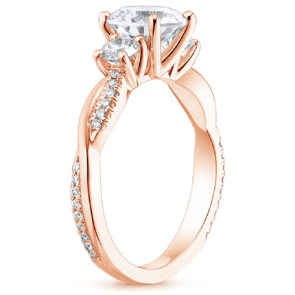 1 Carat Cushion Cut Moissanite Engagement Ring Set - Petite Twisted Vine Wedding Band for Women, Bridal Ring Set, Anniversary/Promise Gift for Wife (Size 6.5) | Perfect for Proposals, Weddings & Romantic Occasions