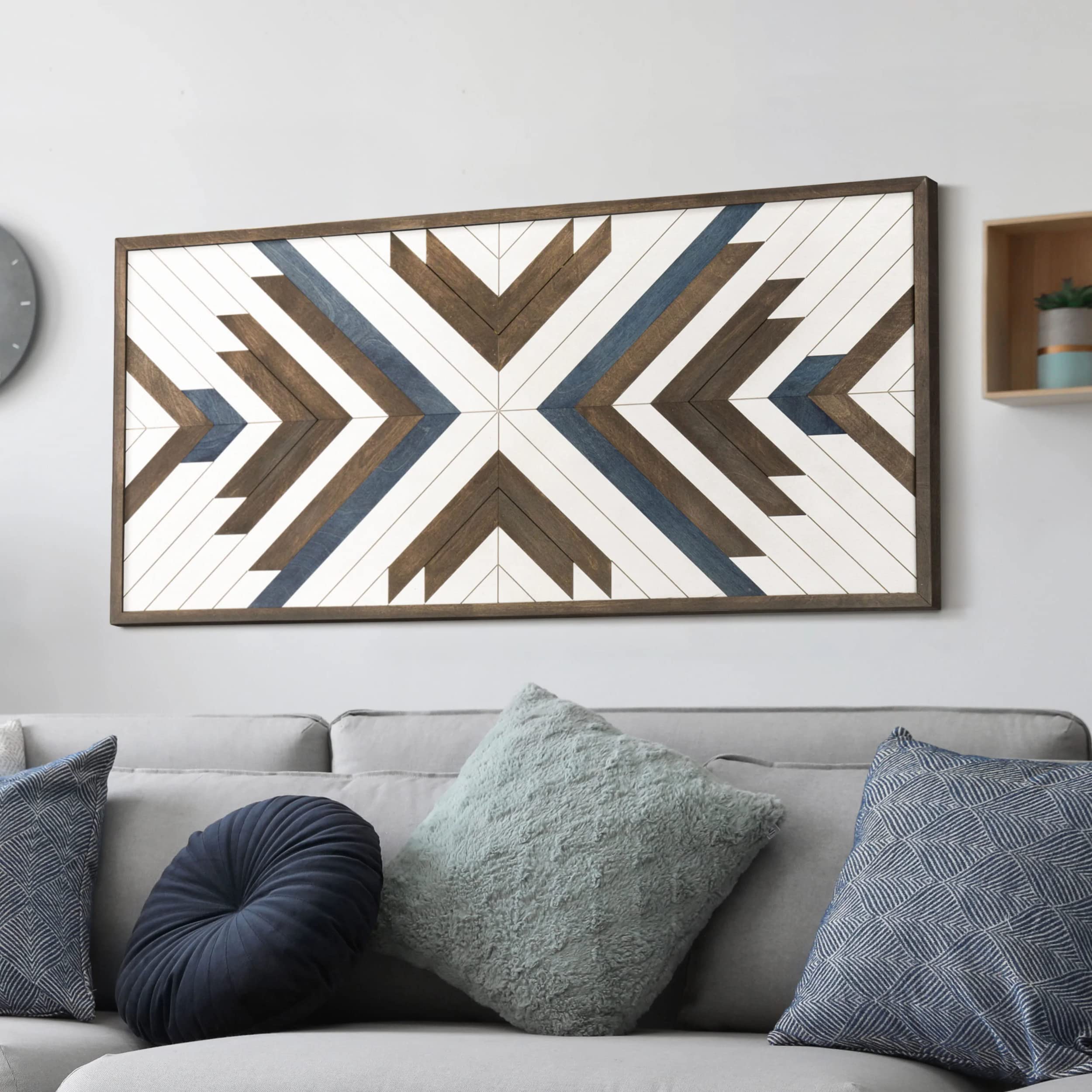 Handmade Native Wood Wall Art - Large Wooden Wall Decor Panel for Living Room, Bedroom & Office - Rustic Home Decor & Unique Gift Idea