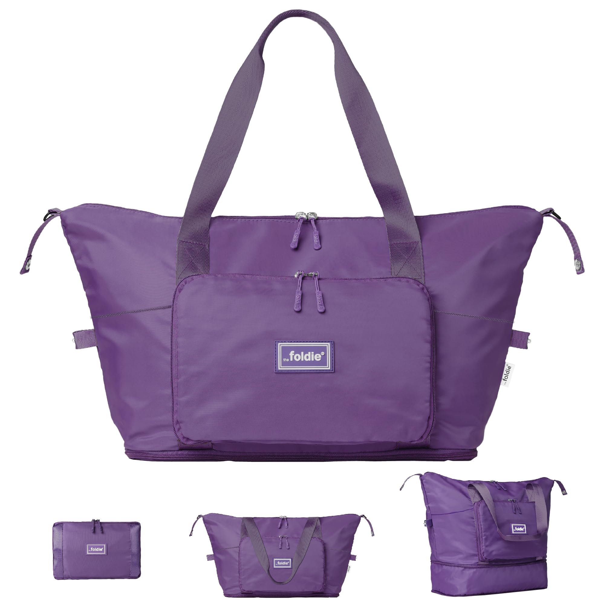 Foldable Travel Tote Bag for Women - Lightweight Weekender Bag with Pockets | Perfect for Airplane Carry-on, Beach Trips & Gym Essentials | The Foldie®