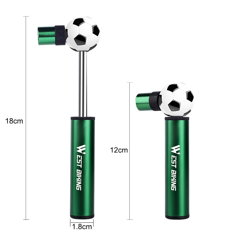 48G Mini Soccer & Basketball Bicycle Pump - 90 PSI High Pressure Portable Tire Inflator - Hand Air Pump for MTB, Bike, Sports Balls - Perfect for Cycling, Camping & Emergency Roadside Use