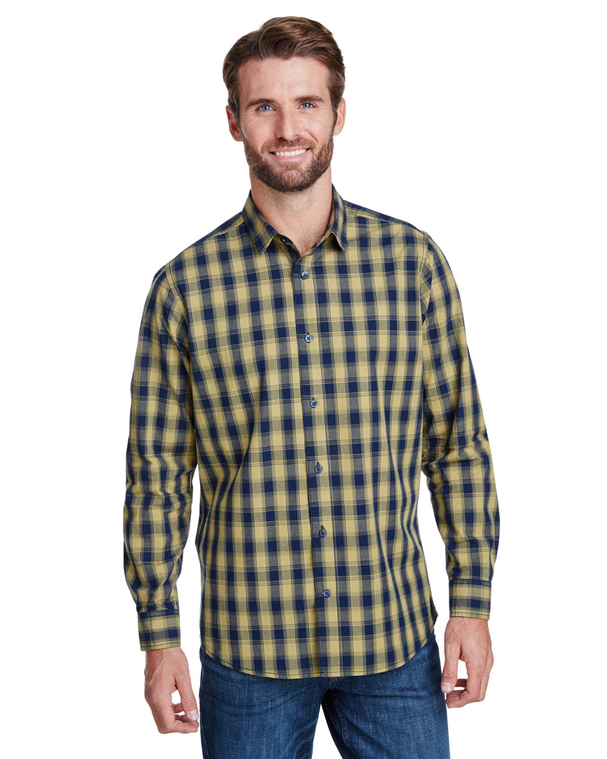Reprime RP250 Men's Mulligan Check Long Sleeve Cotton Shirt - Artisan Collection | Casual & Formal Wear for Work, Outdoors & Special Occasions