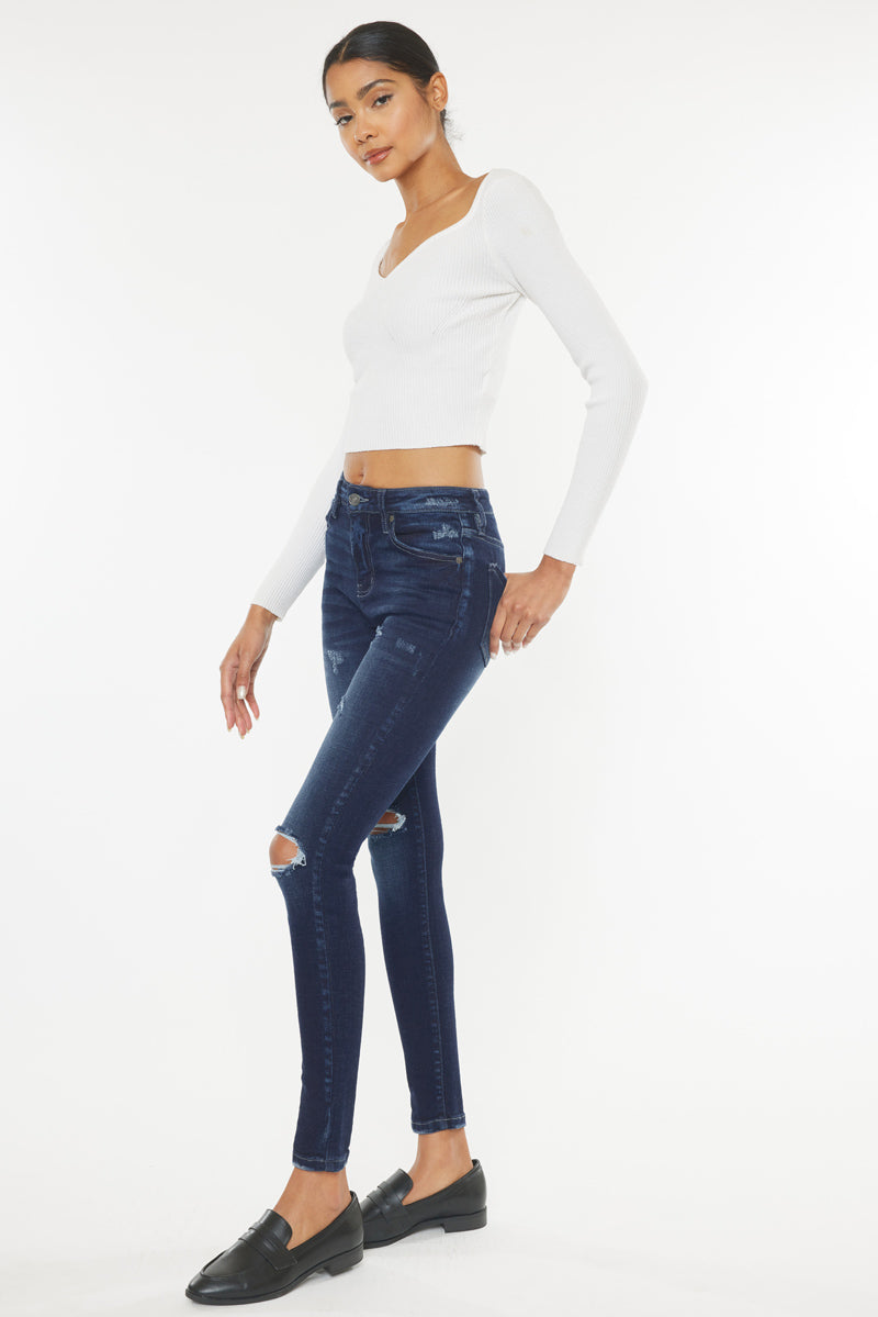 Hilarie Women's High Rise Super Skinny Jeans - Stretch Denim Pants for Casual Wear & Night Out