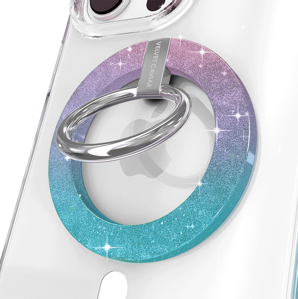 Ombre Stardust MagSafe Grip Ring - Secure Phone Holder for iPhone 15/14/13/12, Anti-Slip Magnetic Phone Grip - Perfect for Driving, Workouts, and One-Handed Use