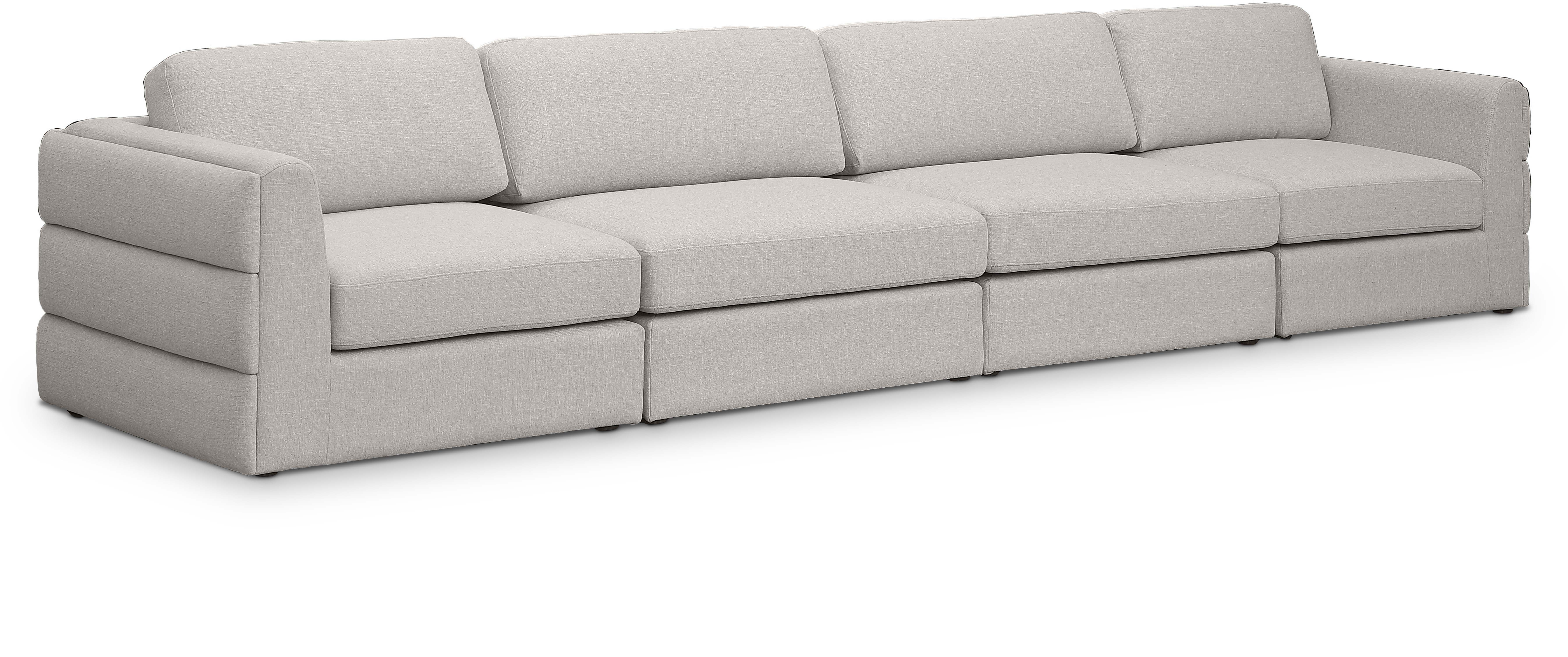 Beckham Durable Linen Textured Fabric Modular Sectional Sofa - Modern Living Room Furniture for Small Spaces & Apartments | Comfortable Lounge Seating for Family Gatherings & Movie Nights