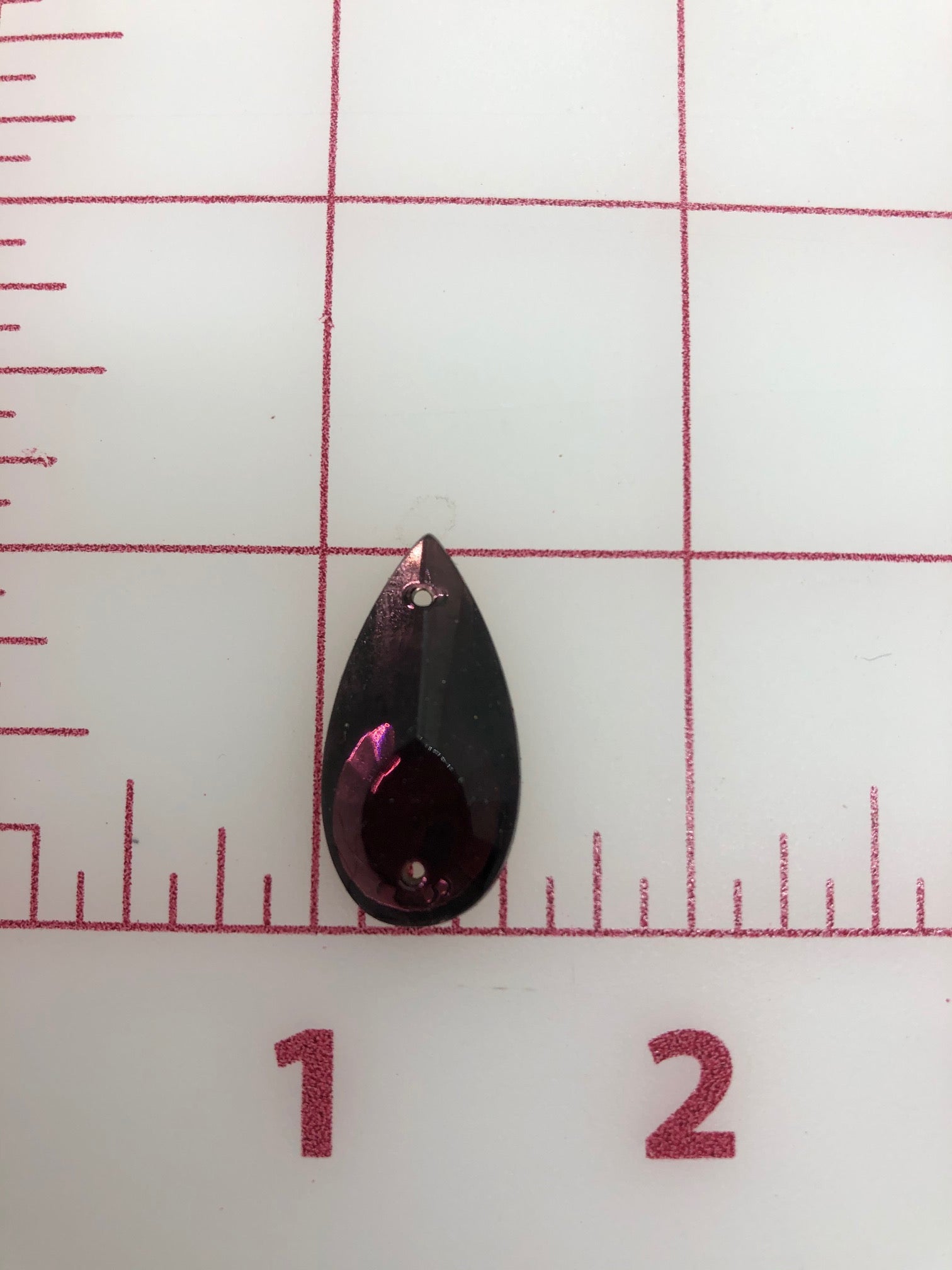 Czech Amethyst Pear Shape Rhinestones 27X14mm - 3PK Sew On Gems for DIY Jewelry, Costumes & Crafting