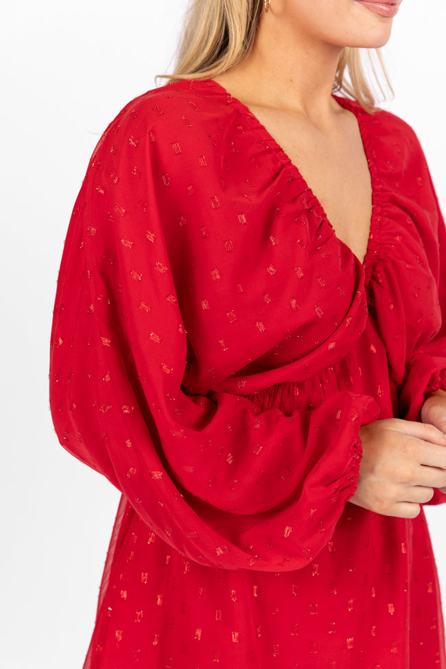 Elegant Shimmer Detail Babydoll Dress for Women - Perfect for Holiday Parties & Special Occasions | Final Sale