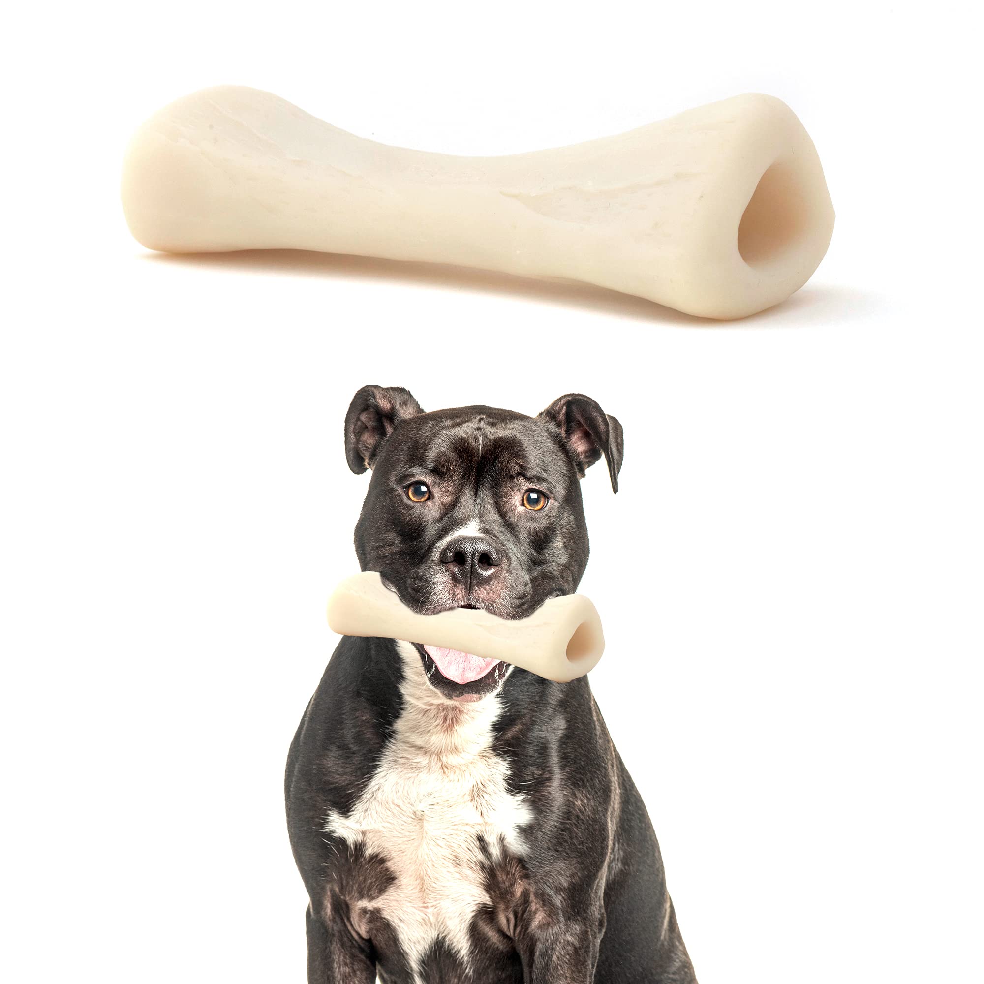 Durable Nylon Dog Chew Toys for Aggressive Chewers - Large Breed Tough Bone Toy for Medium to X-Large Dogs & Teething Puppies | Indoor & Outdoor Play, Training Reward, Anxiety Relief