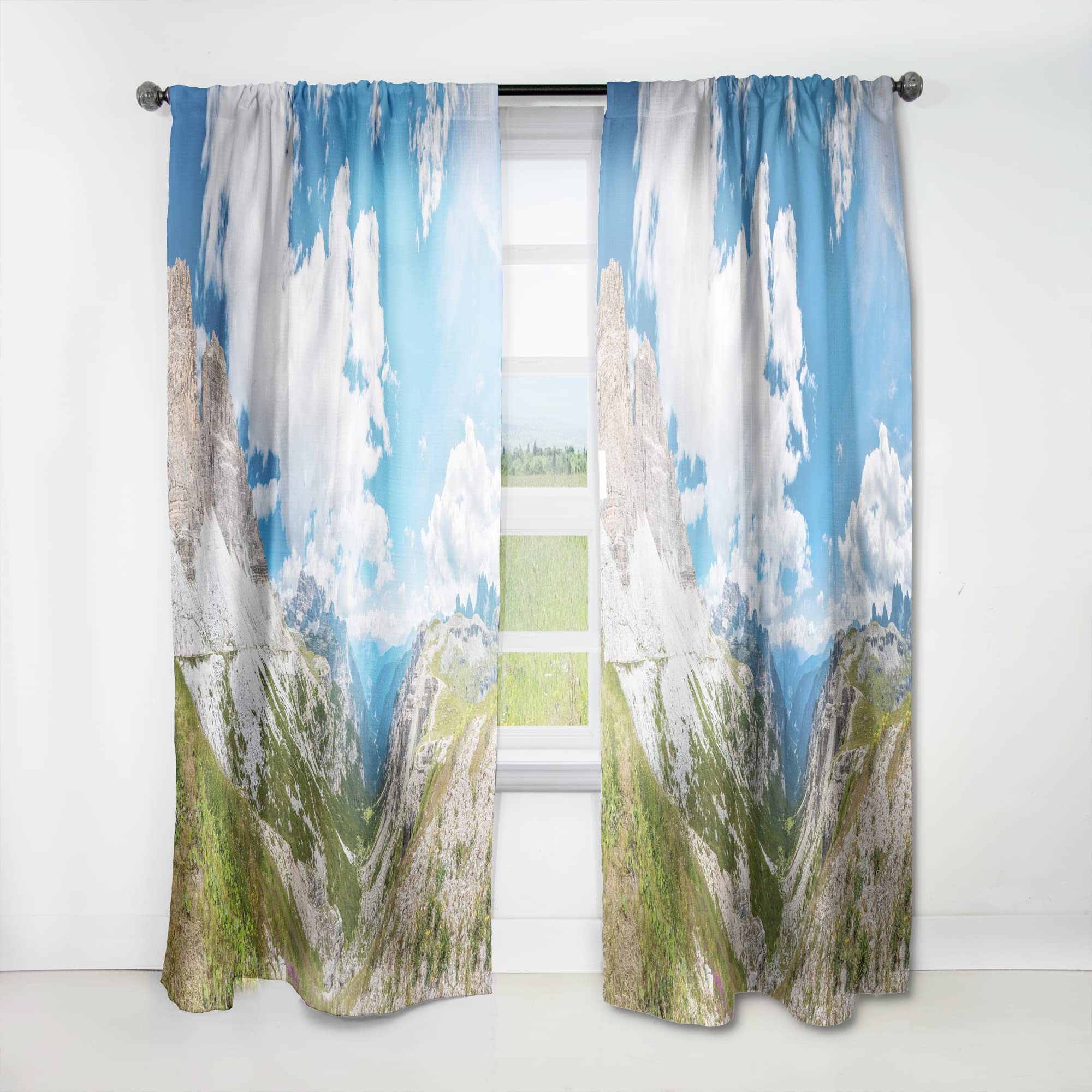 DesignQ Thermal Insulated Blackout Curtains - Single Panel 52x95 Inches for Bedroom & Living Room - Nature Inspired Relaxing View - Perfect for Light Control, Privacy & Energy Efficiency