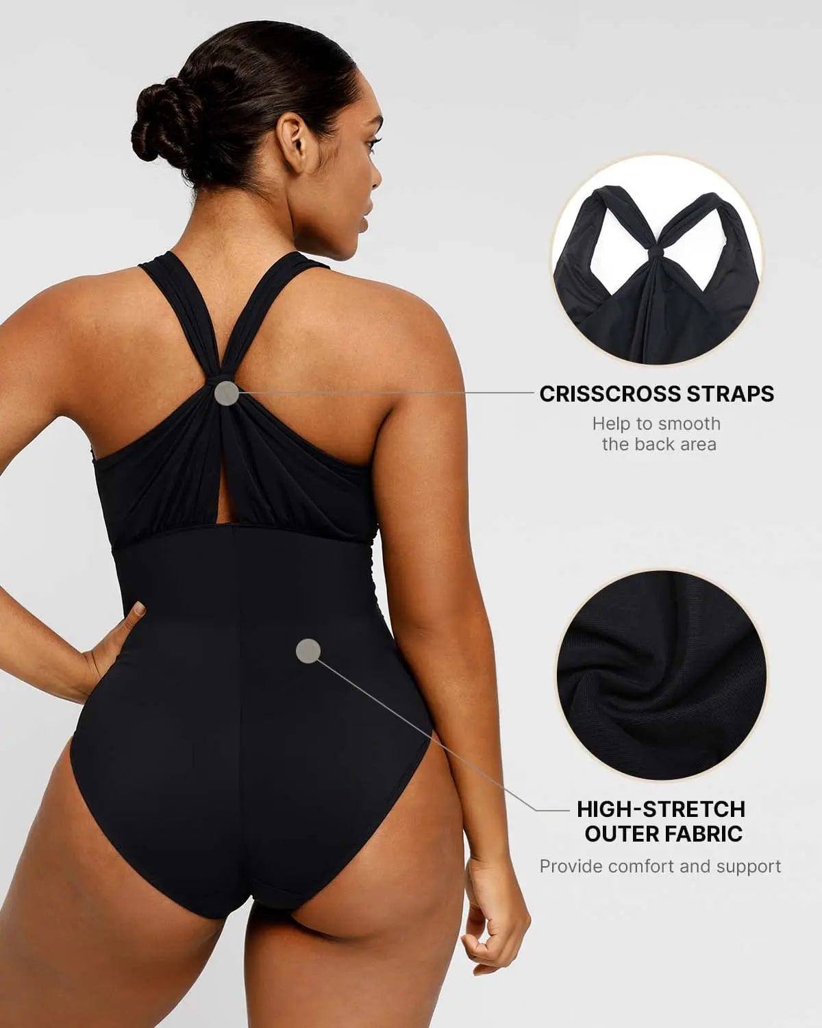 Smart Sculpt Ruched Twist Front Shaping Swimsuit - Slimming One Piece Bathing Suit for Women - Perfect for Beach Vacations, Pool Parties & Summer Getaways