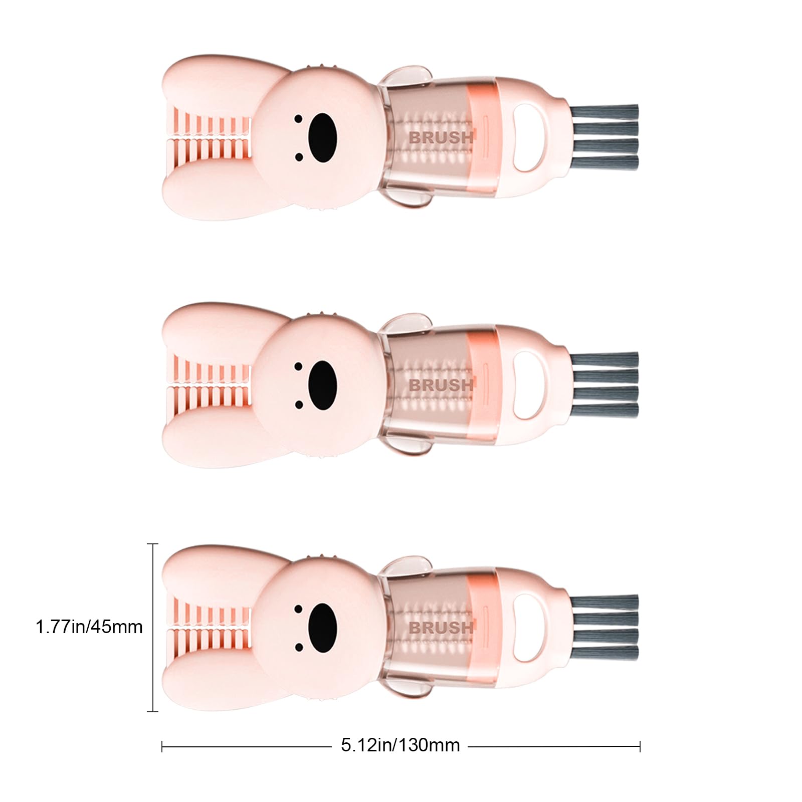 4-in-1 Cup Cleaning Brush Set - Multi-Purpose Bottle & Lid Cleaner for Kitchen & Home - 3Pcs