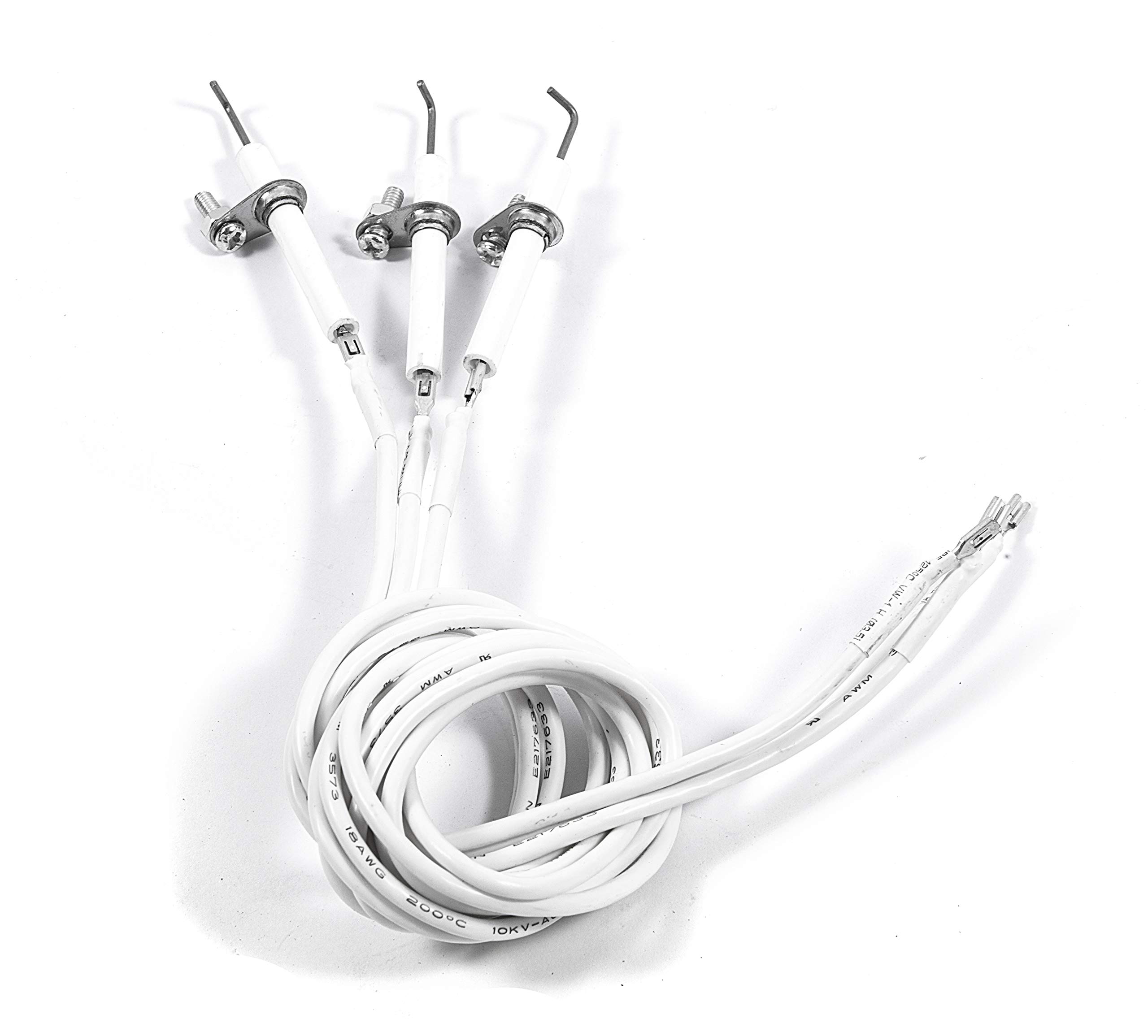 3-Pack Ceramic Electrode & Igniter Wire Replacement Kit - Compatible with Aussie, BBQ Grillware Gas Grills - Perfect for Outdoor Cooking, Backyard BBQs & Grill Maintenance