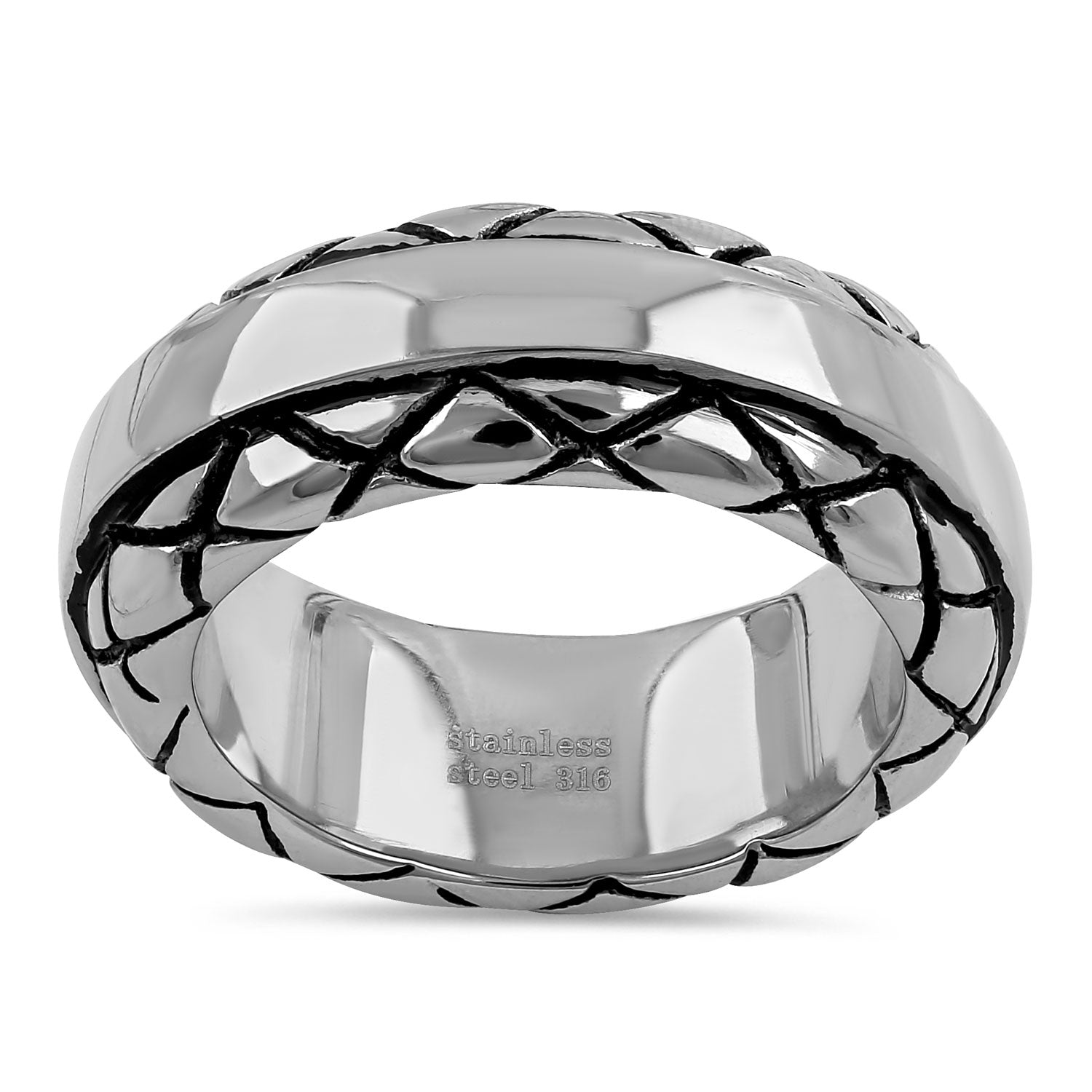 Exotic Stainless Steel Band Ring for Men & Women - Trendy Boho Jewelry for Parties, Weddings & Everyday Wear