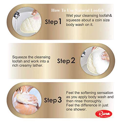 **100% Natural Organic Loofah Sponge for Bath & Body Scrub - Exfoliating Oval & Round Loofah Set of 4 for Men & Women | Perfect for Shower, Spa, and Skincare Routine**