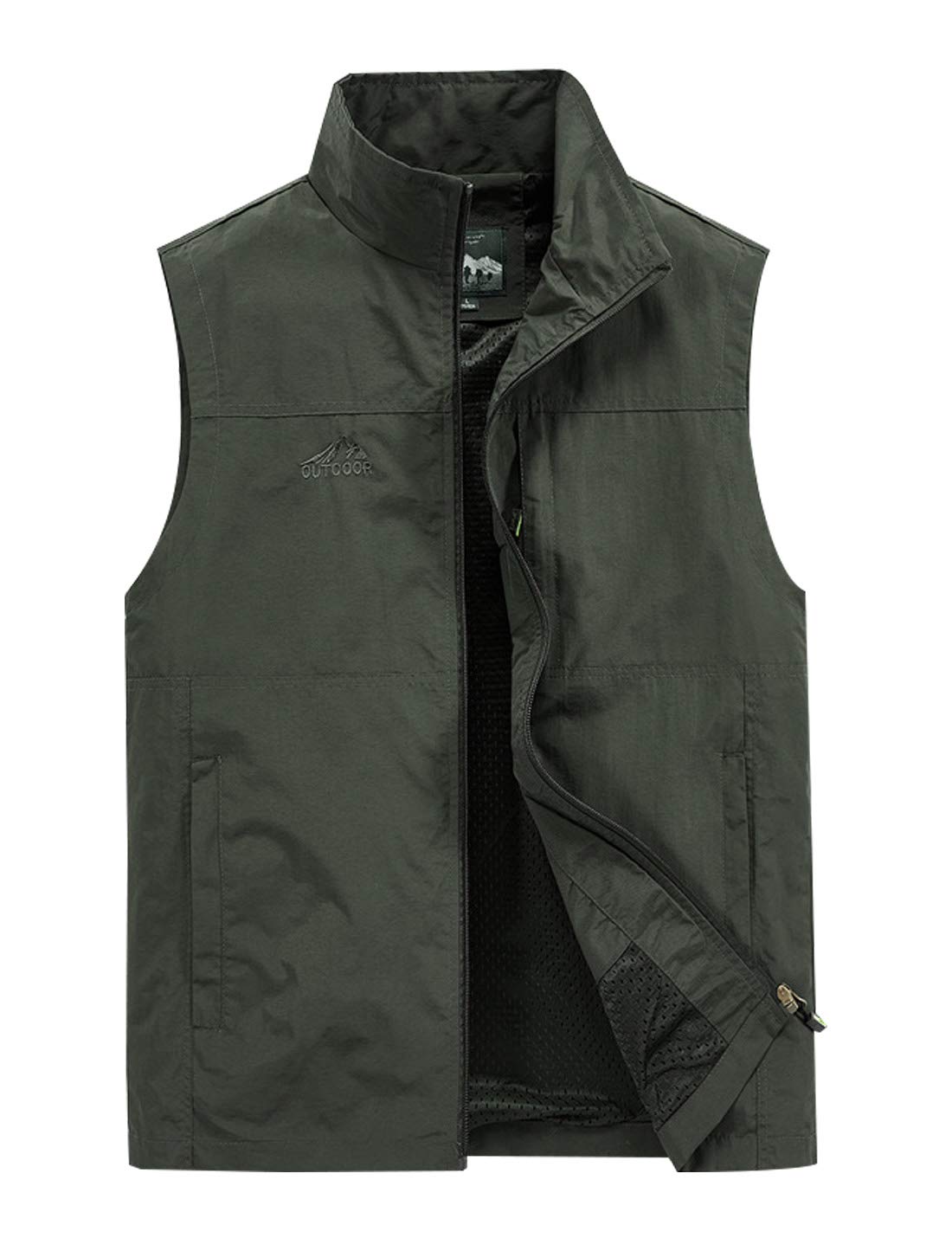 Gihuo Men's Fishing Vest - Multi-Pocket Utility Vest for Safari, Travel, Golf & Outdoor Work | Durable & Lightweight for Adventure & Daily Use