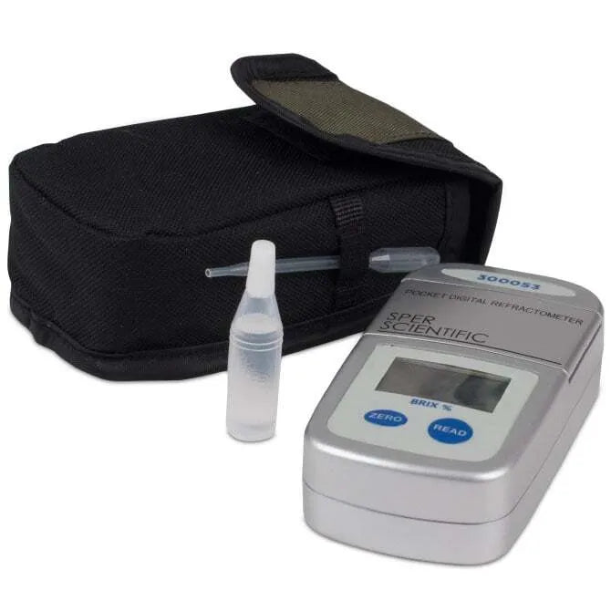Digital Pocket Refractometer - Handheld Brix Meter for Sugar Content Testing in Fruits, Wine, Honey & Beverages | Ideal for Home Brewing, Winemaking & Agriculture