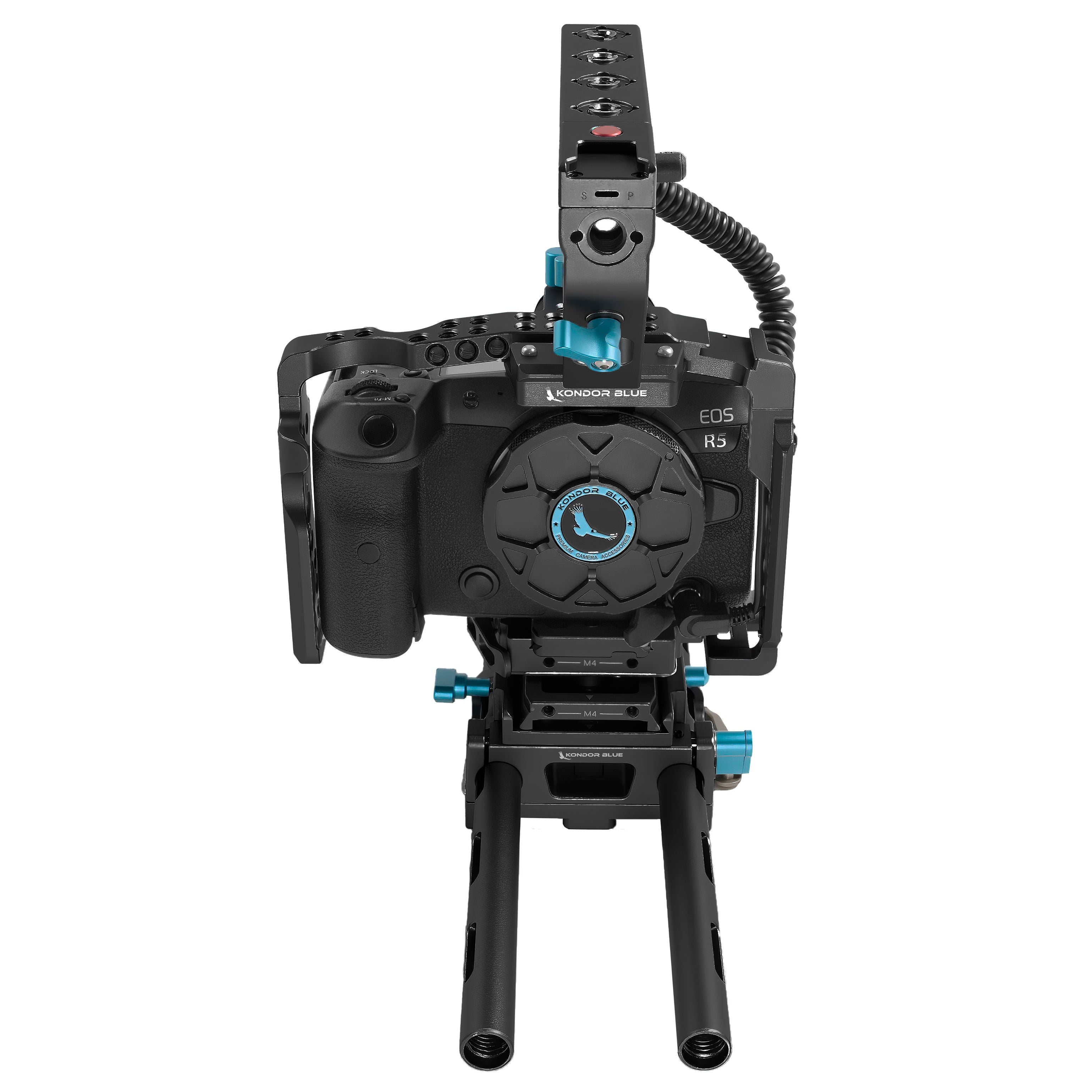 Kondor Blue Canon R5 Base Rig - Compatible with R5, R6 & R Cameras (Black) | Professional DSLR Stabilization for Filmmaking & Photography