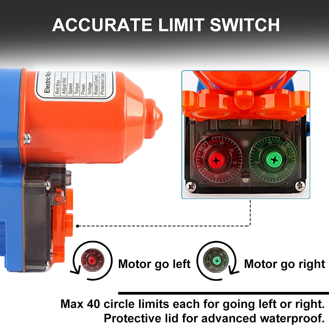 UYGALAXY Automatic Greenhouse Roll Up Motor with Limit Switch & Creeper (2 Pack) + Transformer Controller (AC220V to DC24V) - for Chicken Coop, Greenhouse Ventilation System - Perfect for Automatic Temperature Control & Air Circulation in Poultry Farms, Hydroponic Gardens & Commercial Greenhouses