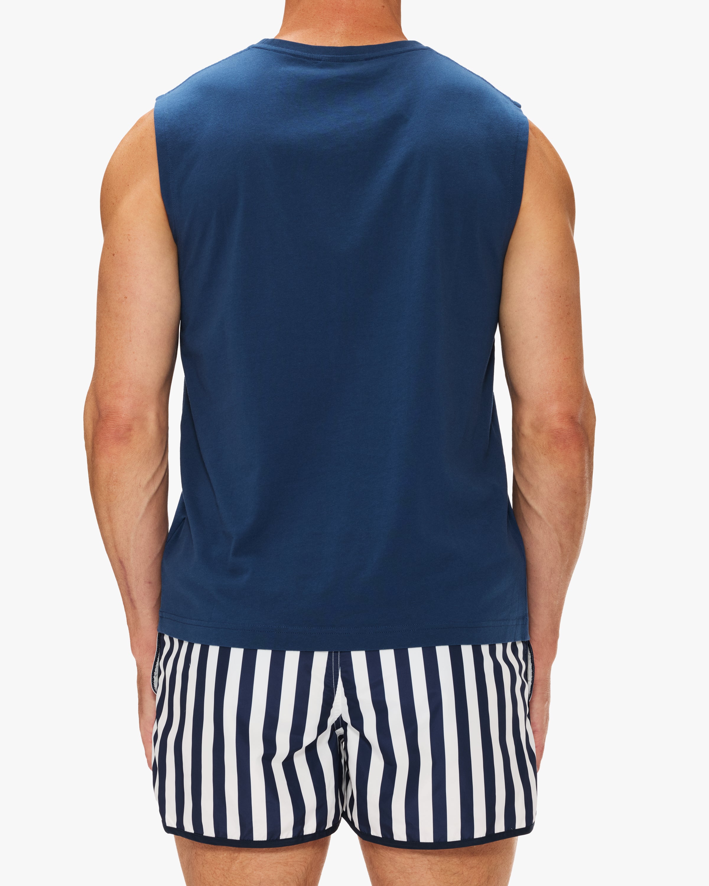 Ron Dorff Organic Cotton Sleeveless Crew Neck T-Shirt for Men - Breathable Summer Workout & Casual Wear