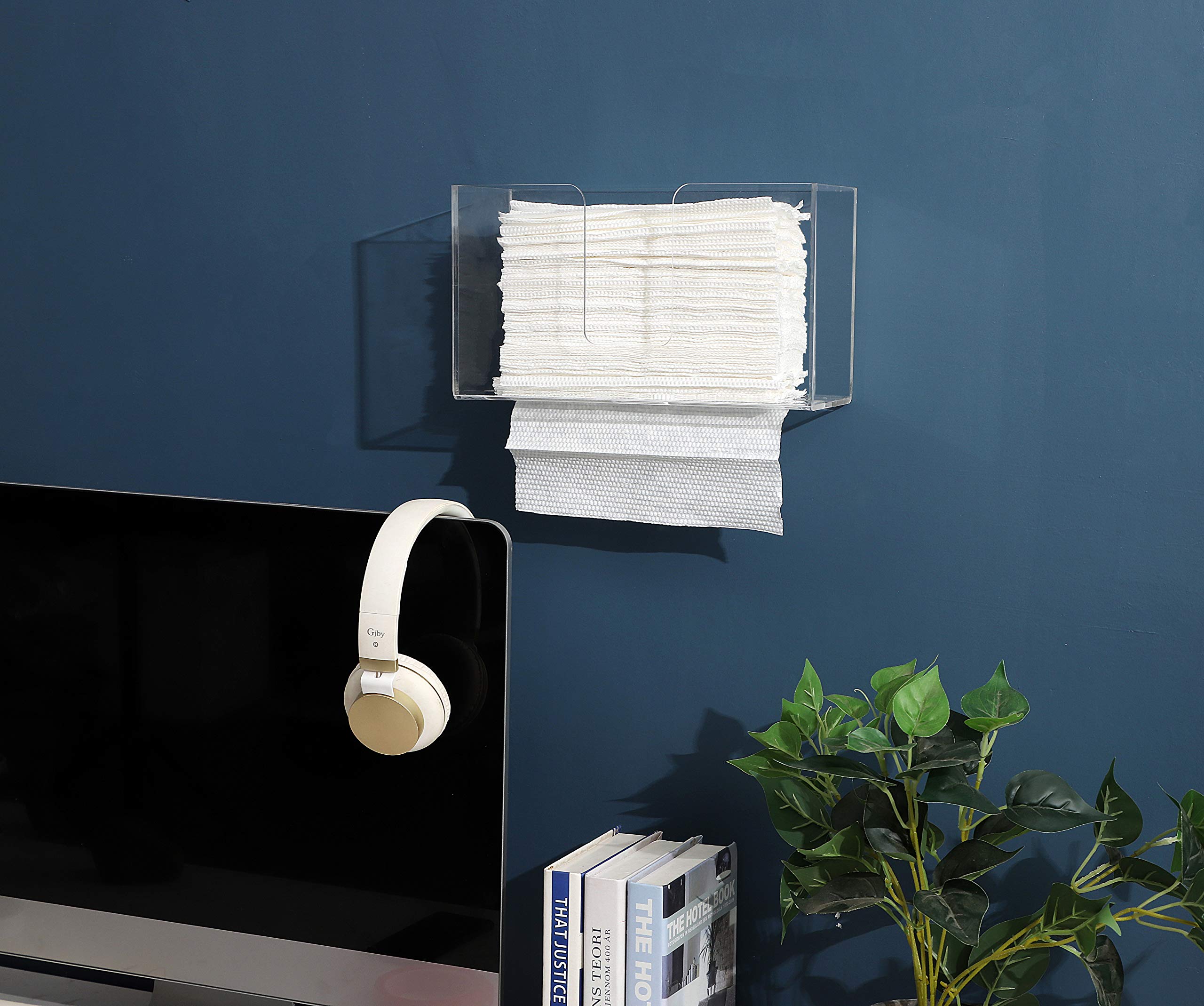 Wall Mount Acrylic Paper Towel Dispenser for Bathroom, Office & Kitchen - Multi-Fold, C-Fold, Z-Fold & Tri-Fold Hand Towel Holder - Clear & Durable - Perfect for Home, Restaurant & Commercial Use