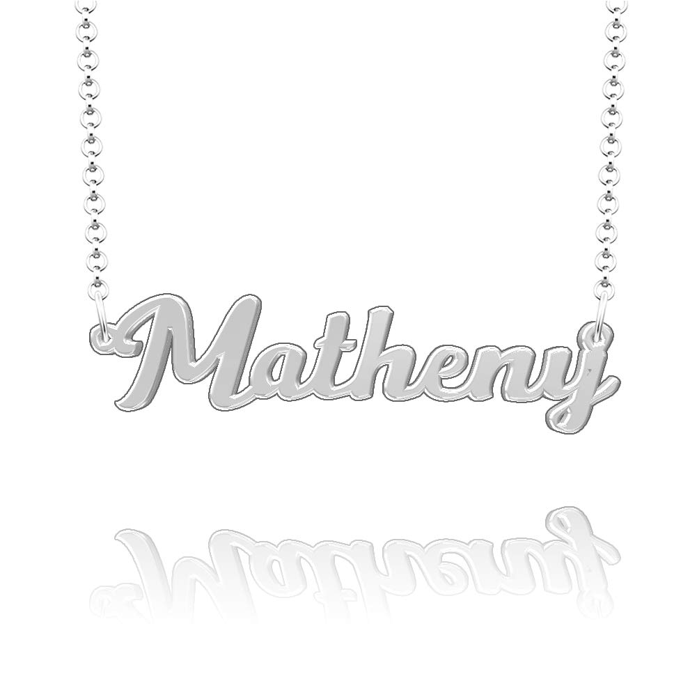 Personalized Name Necklace for Women - Custom Made Sterling Silver Pendant Jewelry Gift | Birthday, Anniversary, Valentine's Day Present