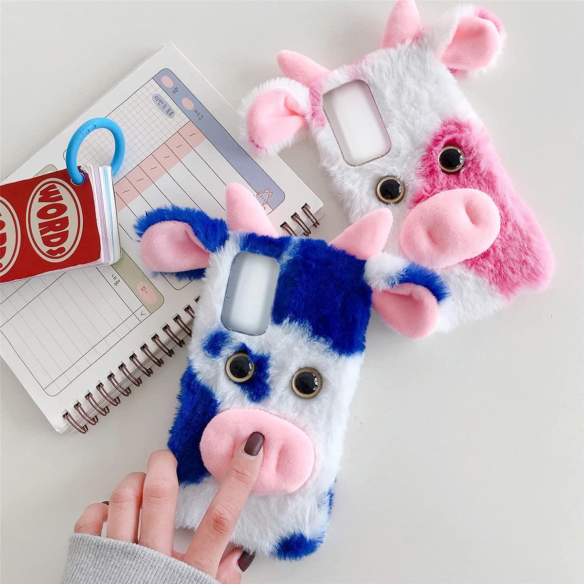 **Mikikit Fluffy Plush Phone Case - Soft Protective Cover for iPhone & Android - Cute Furry Phone Shell with Shock Absorption - Perfect for Daily Use, Travel, and Gift Giving**